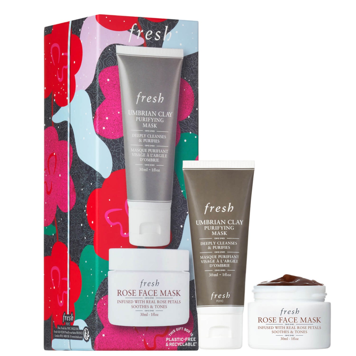 Fresh Clay and Rose Mask Duo (Worth £44.00)