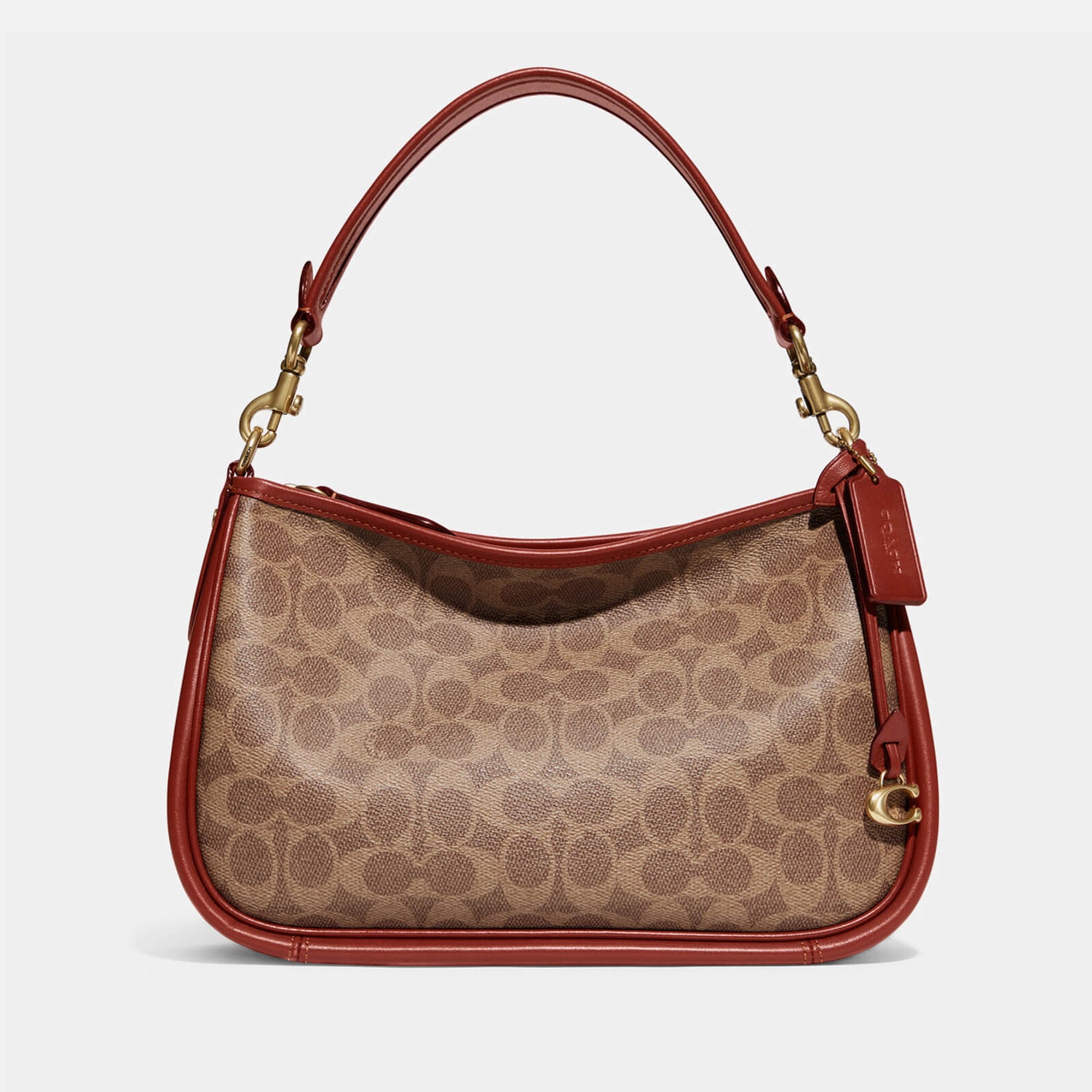 Coach Cary Monogram Coated-Canvas and Leather Shoulder Bag