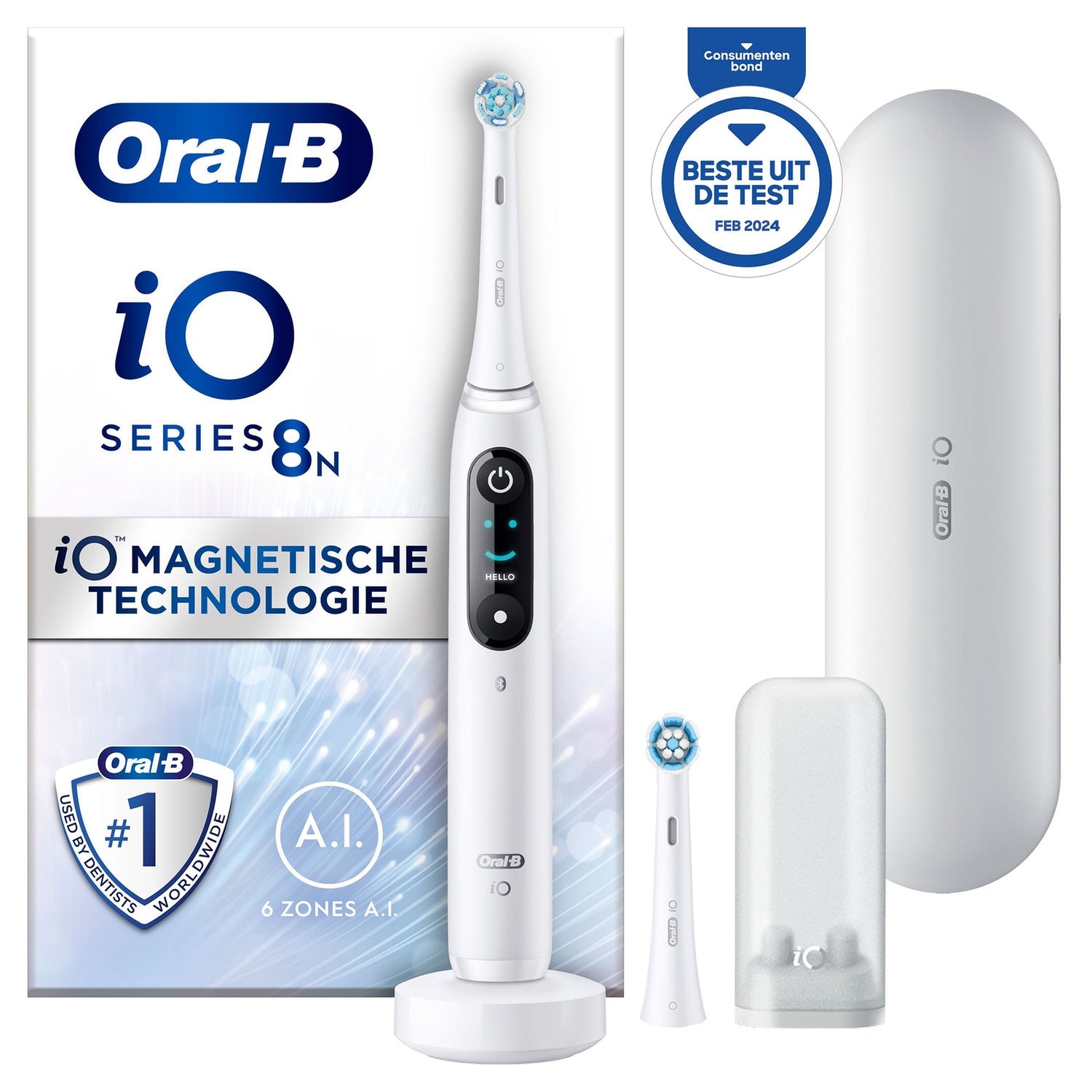 Oral-B iO 8N Elektrische Tandenborstel Wit