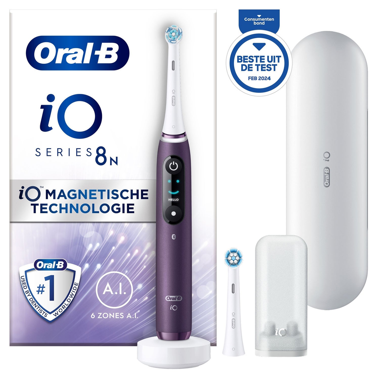 Oral-B iO 8N Elektrische Tandenborstel Violet