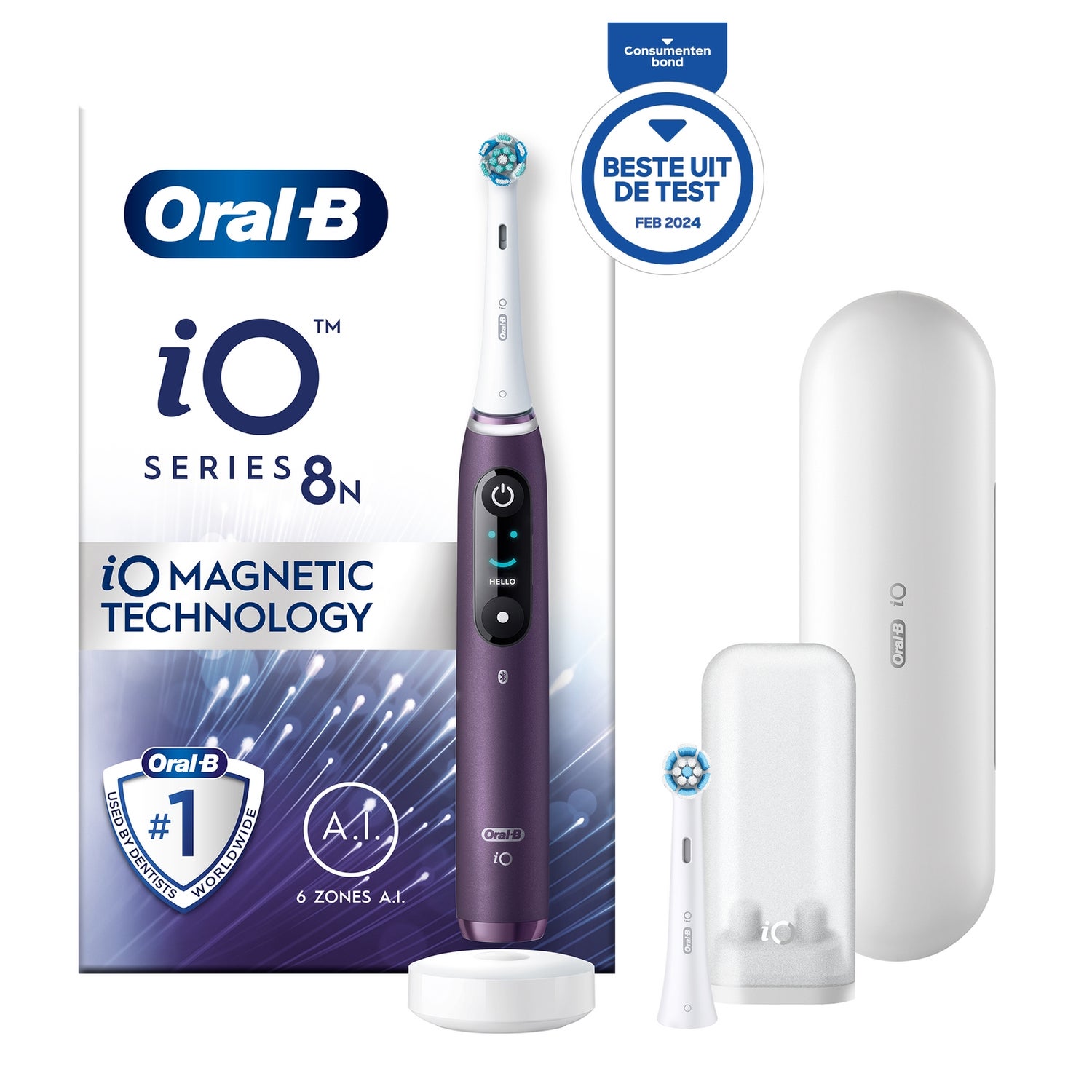 Oral-B iO 8N Elektrische Tandenborstel Violet