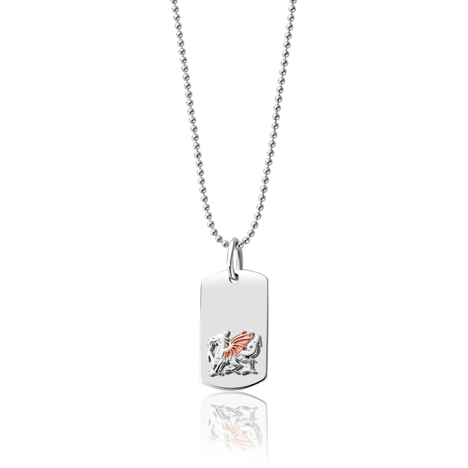 Welsh Dragon Dog Tag Pendant | Clogau 