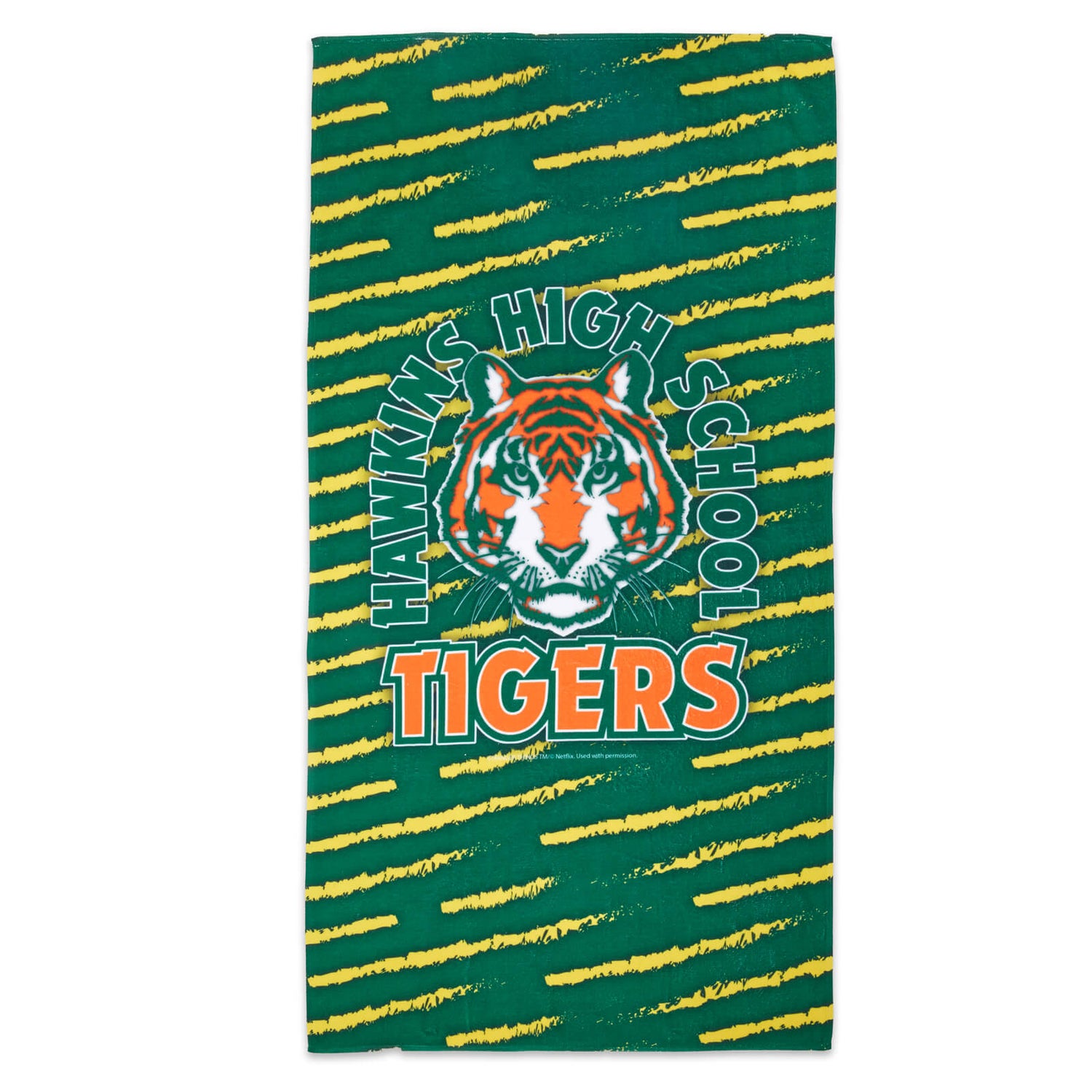 Stranger Things Hawkins High School Tigers Beach Towel