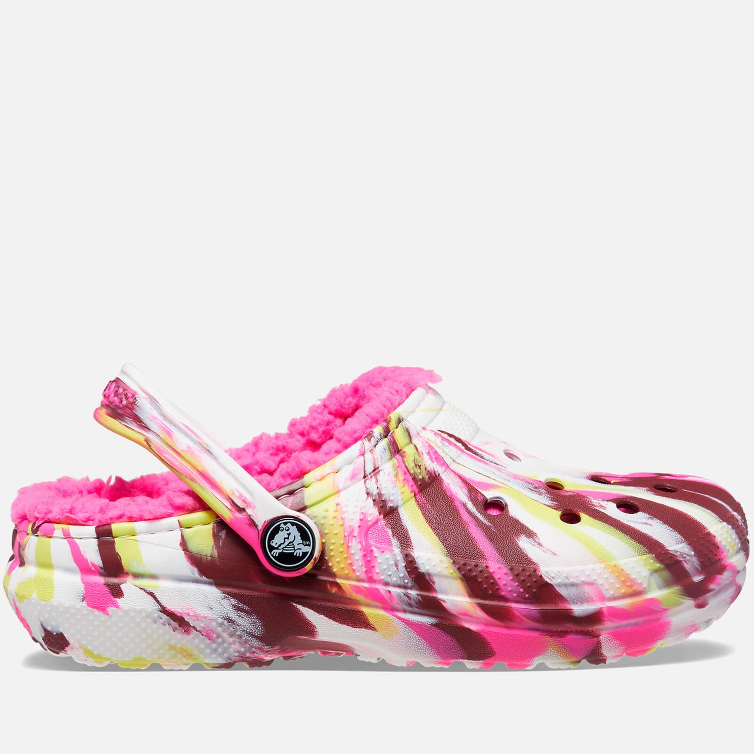 Crocs Toddlers Classic Marbled Faux Sherpa Lined Clogs - UK 7 Toddler