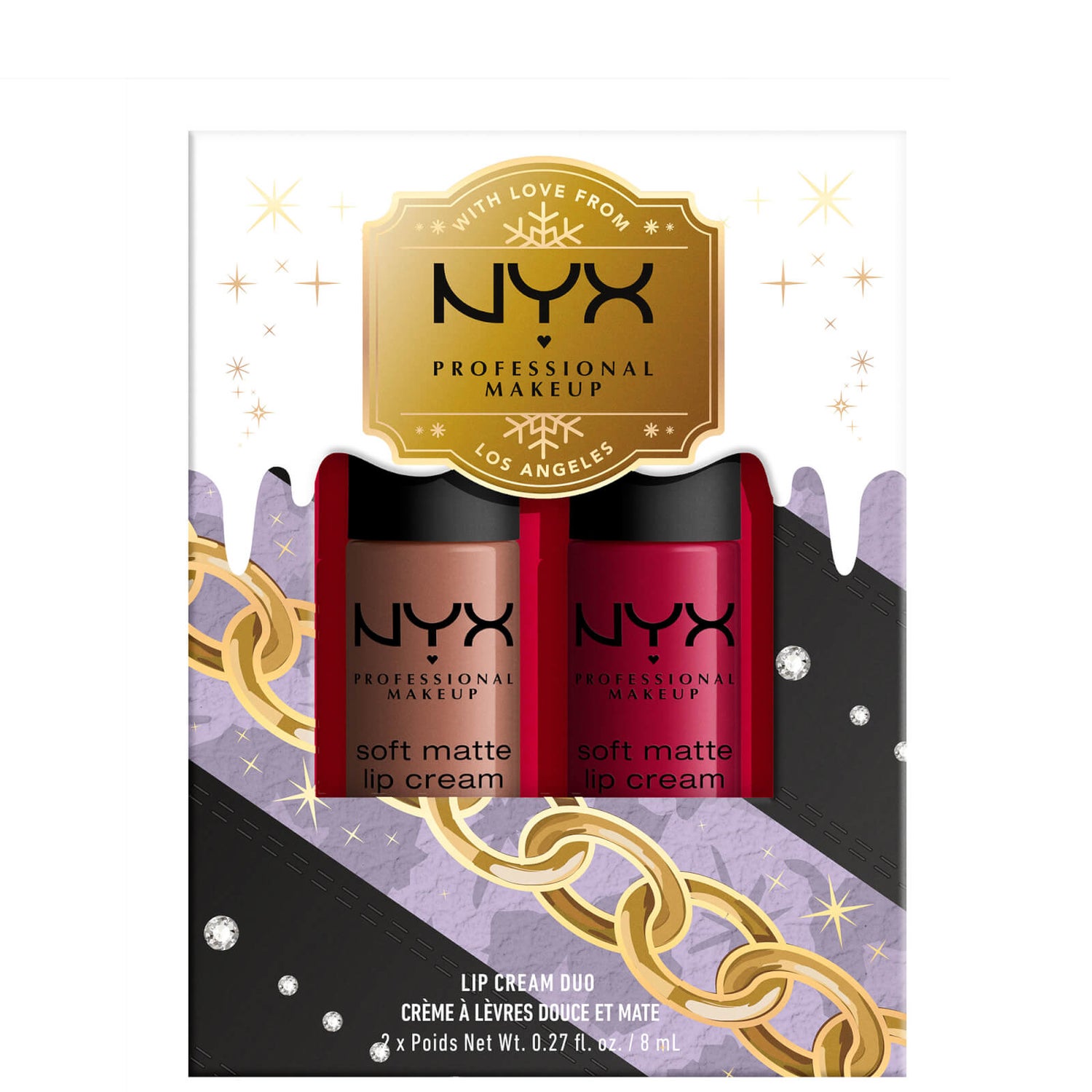 NYX Professional Makeup Soft Matte Lip Cream Duo Gift Set - Abu Dhabi and Monte Carlo