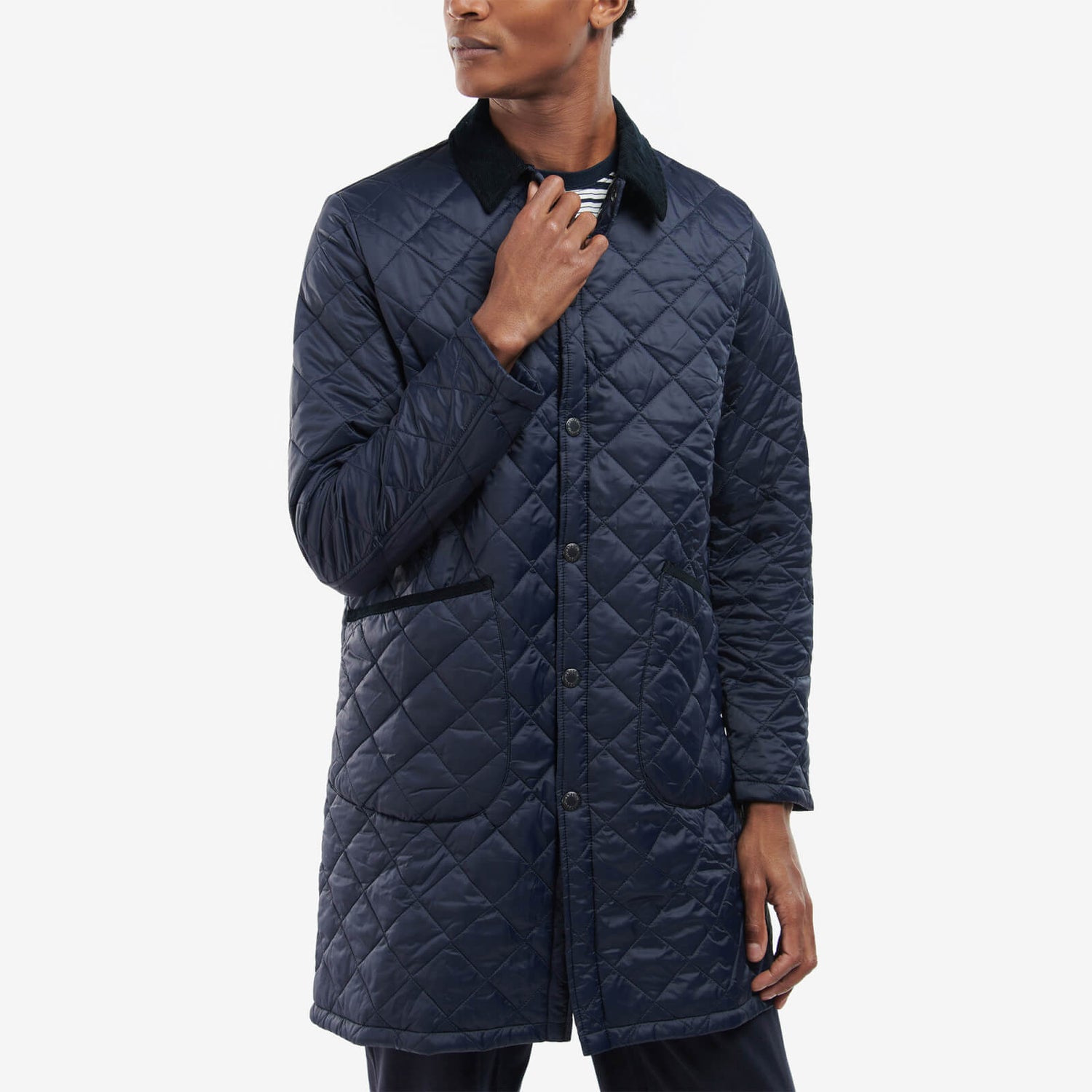 Barbour Long Liddesdale Quilted Shell Jacket - M