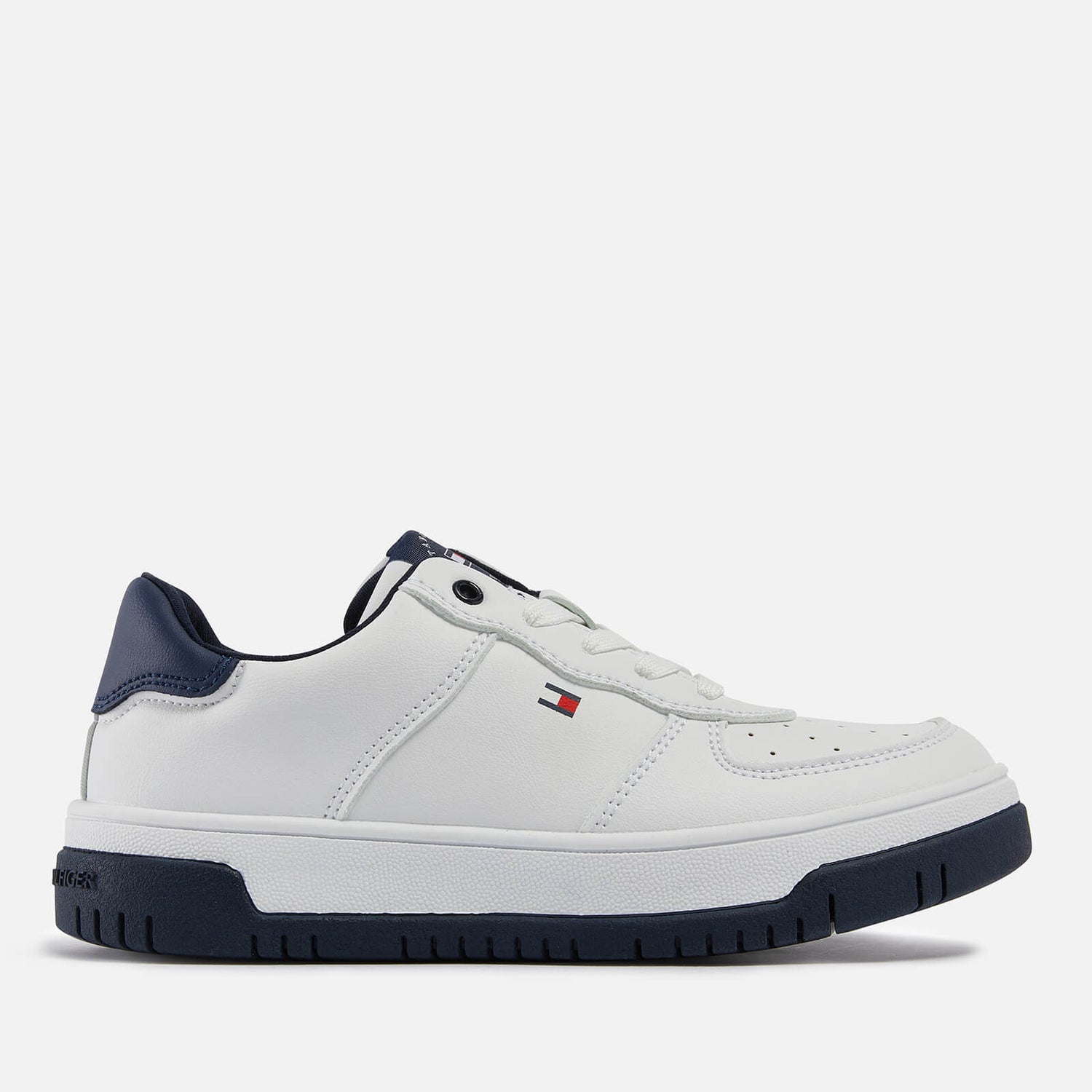 Tommy Hilfiger Boys' Faux Leather Trainers - UK 12 Kids