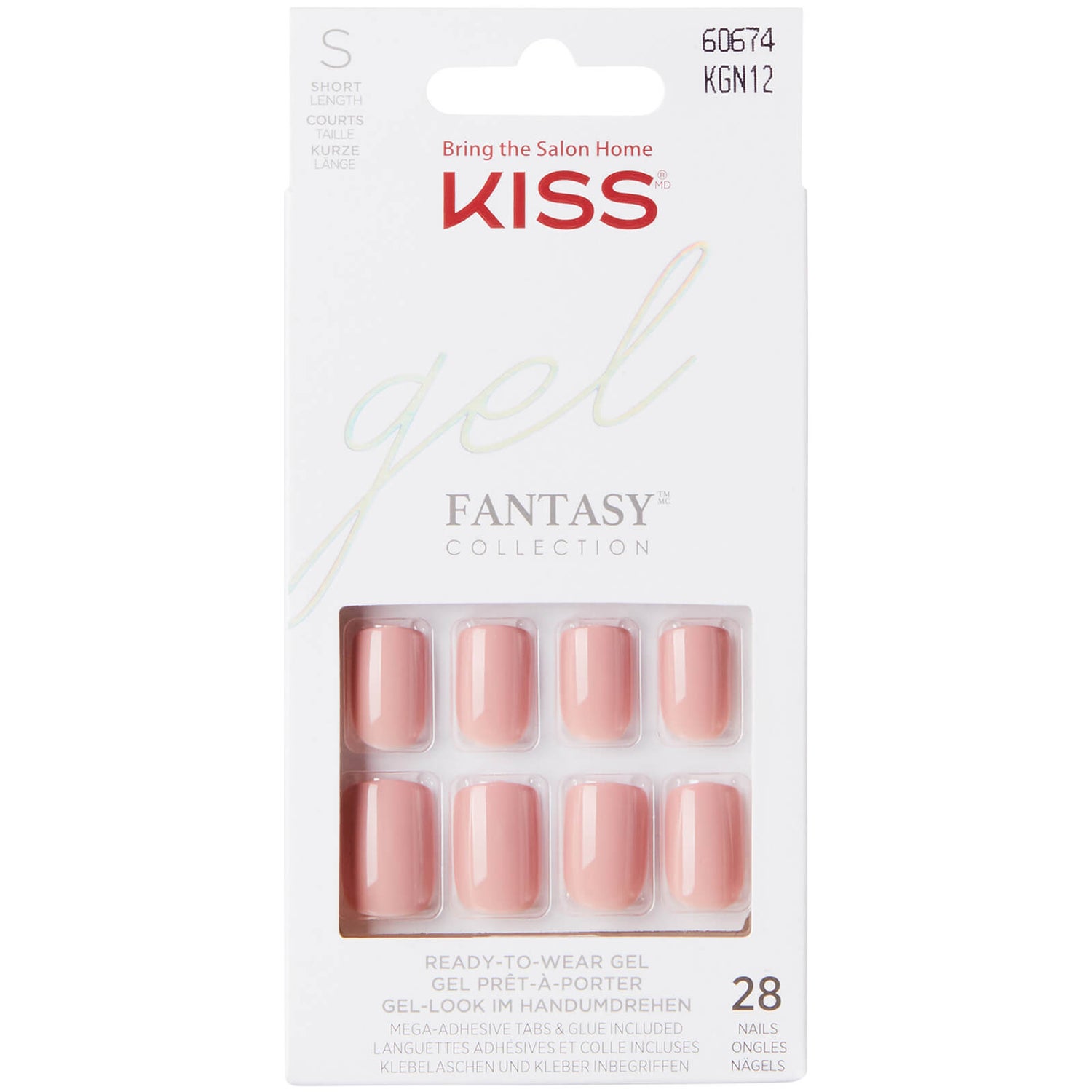 Faux ongles KISS Gel Fantasy (palette de nuances) - Nuance :#dca89d||Ribbons