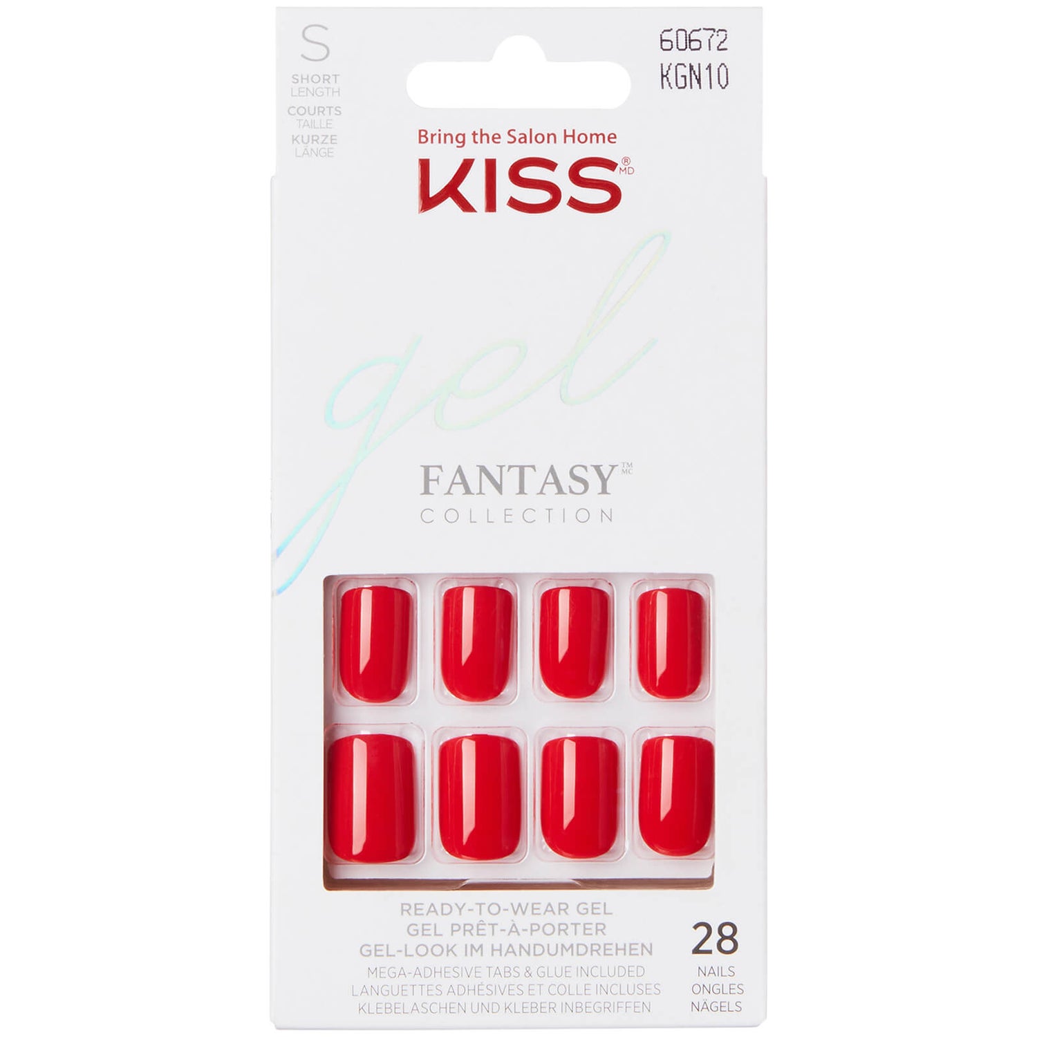 Faux ongles KISS Gel Fantasy (palette de nuances) - Nuance :#df0221||Whatever