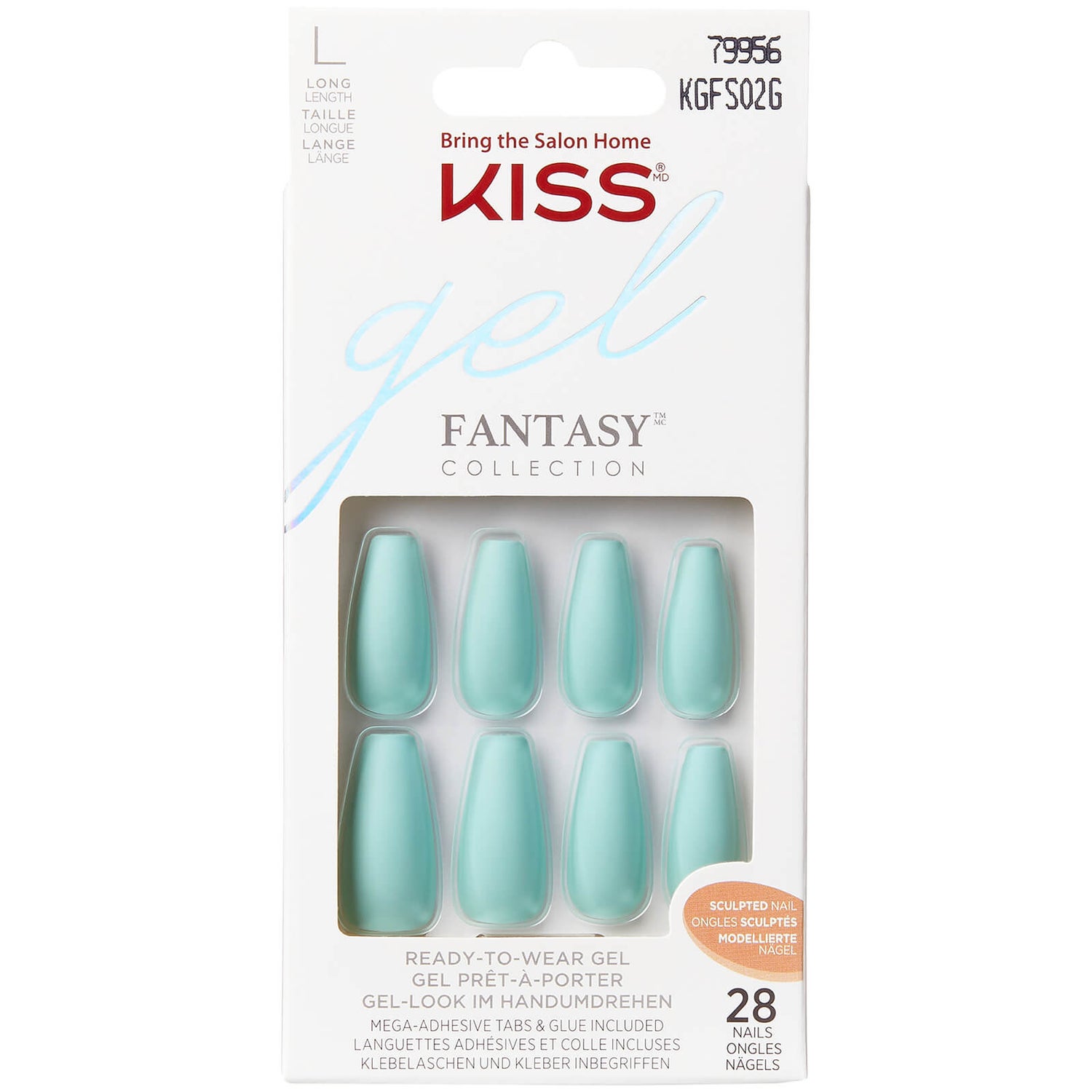 Faux ongles sculptés KISS Gel Fantasy (palette de nuances) - Nuance :#aae1de||Back It Up