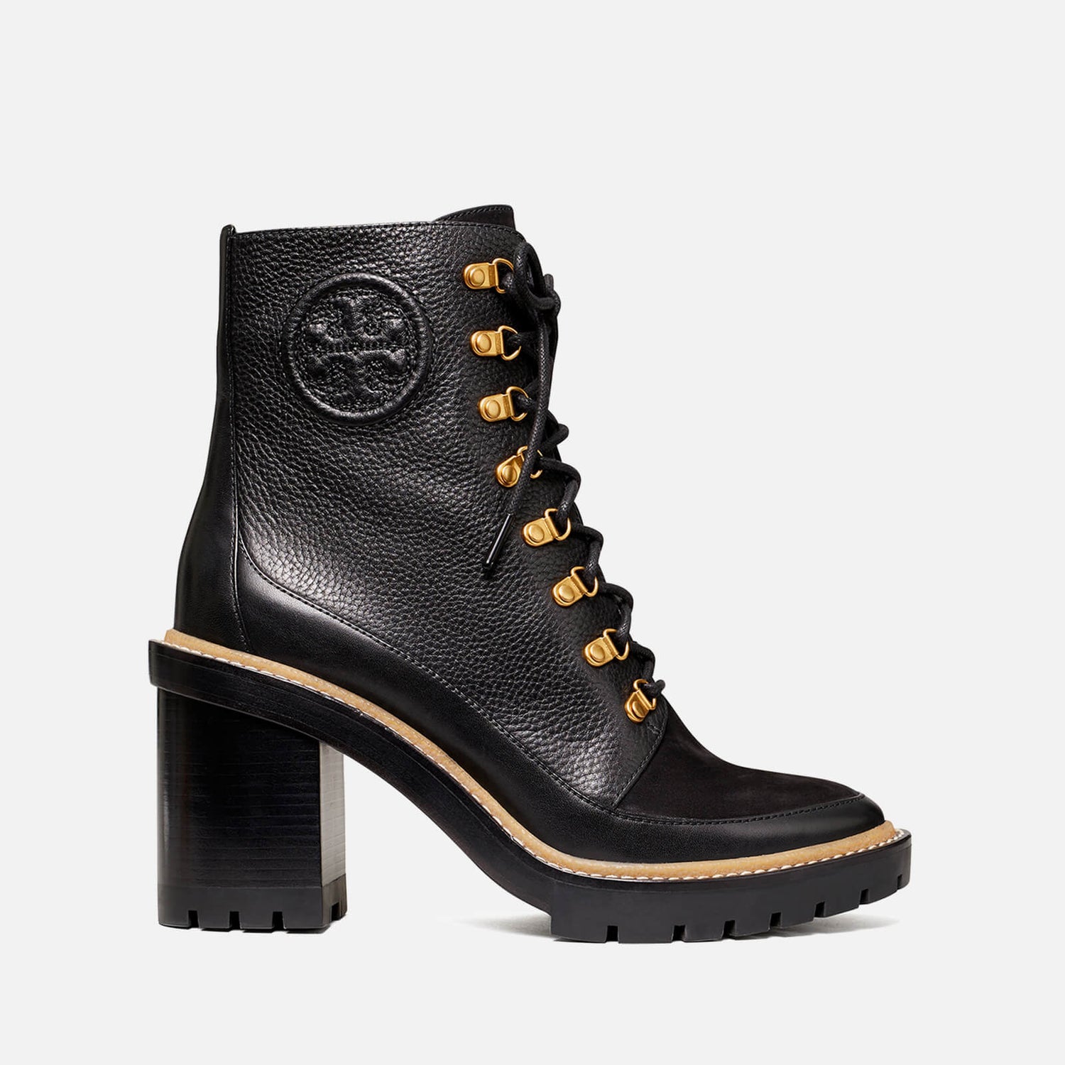 Tory Burch Miller Leather Heeled Ankle Boots - UK 4