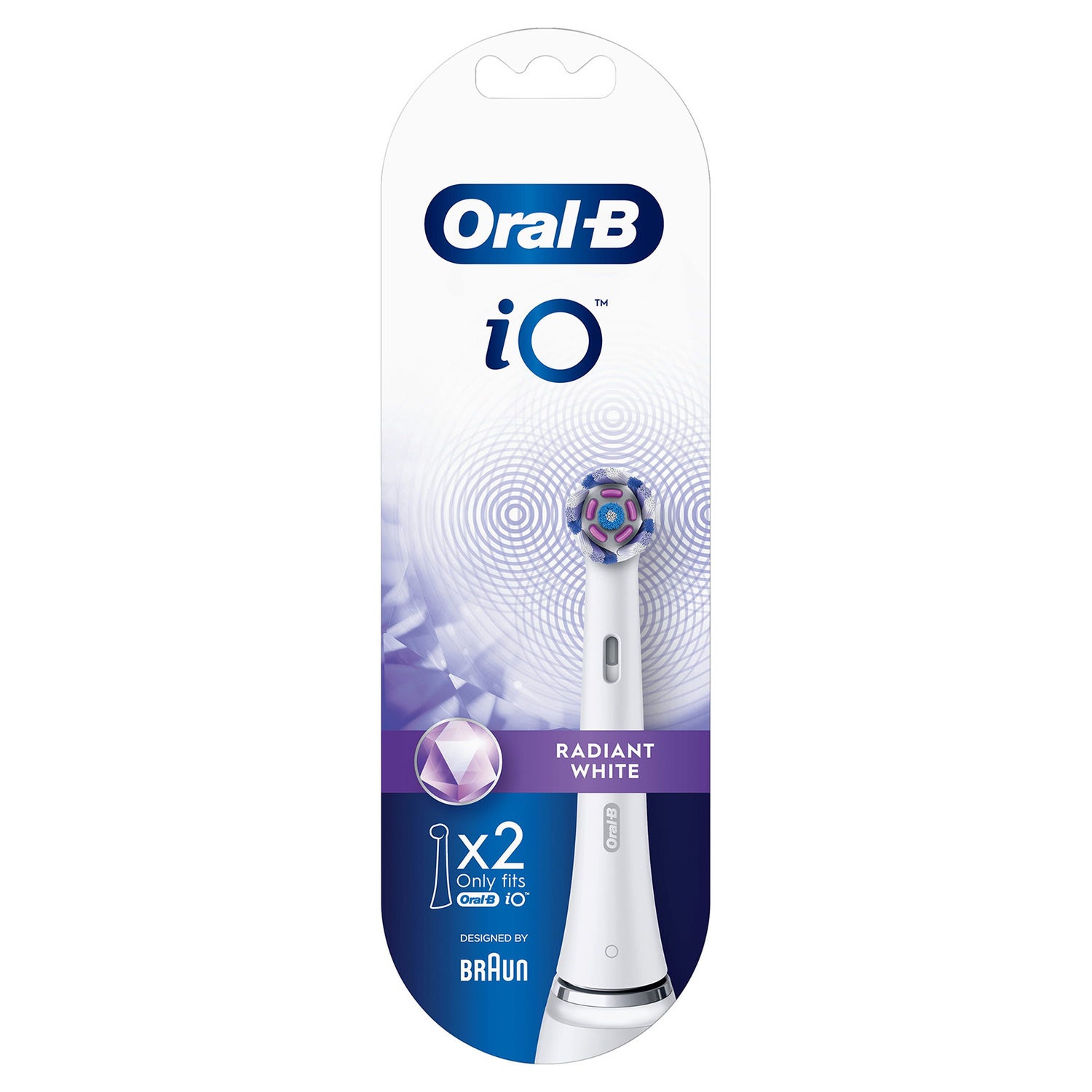 Oral-B iO Radiant White Opzetborstels Wit, 2 Stuks