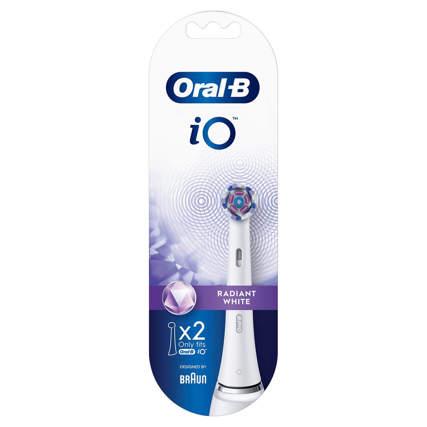 Oral-B iO Radiant White Brush Heads, 2 Pieces
