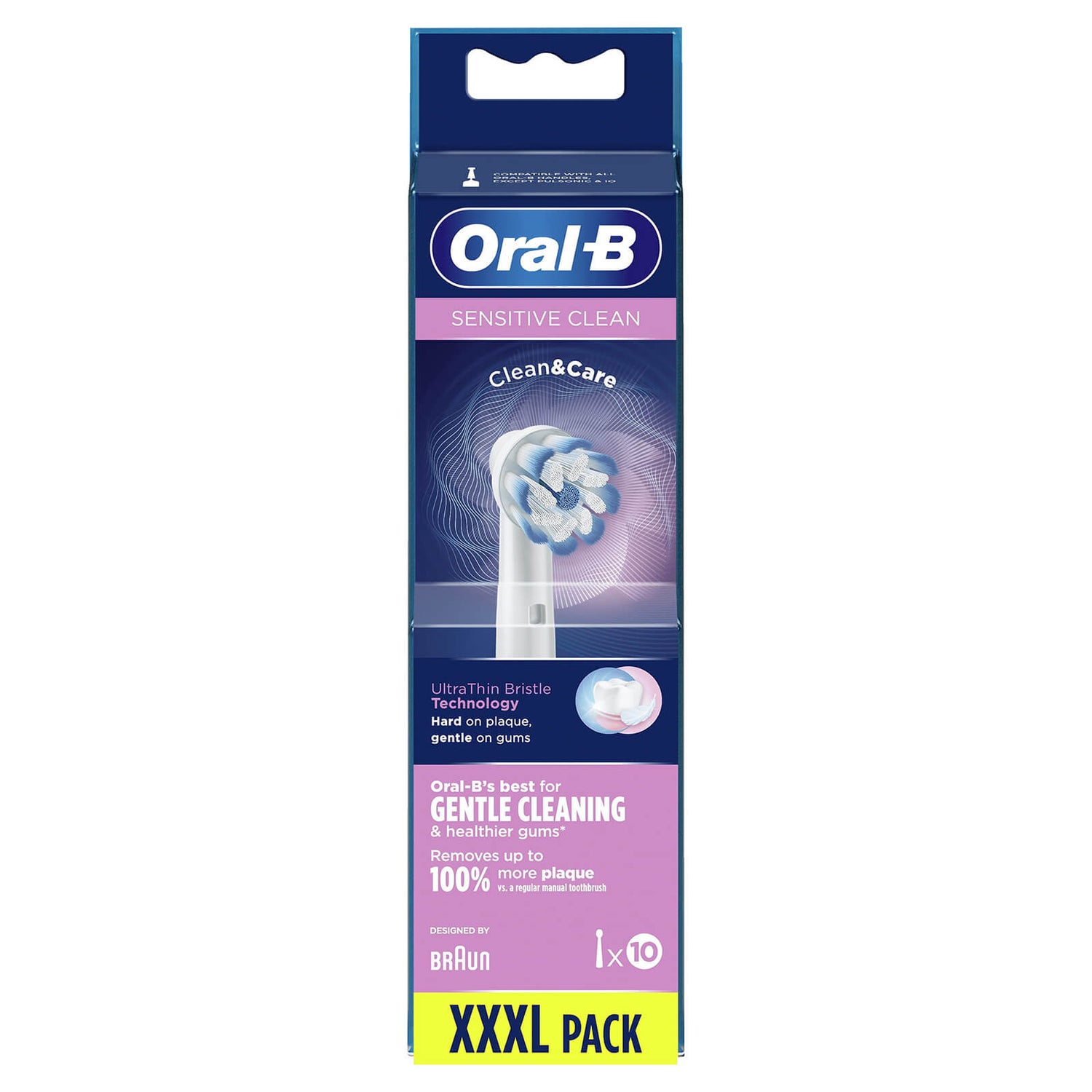 Oral B Sensitive Clean Brush Heads, 10 Pieces