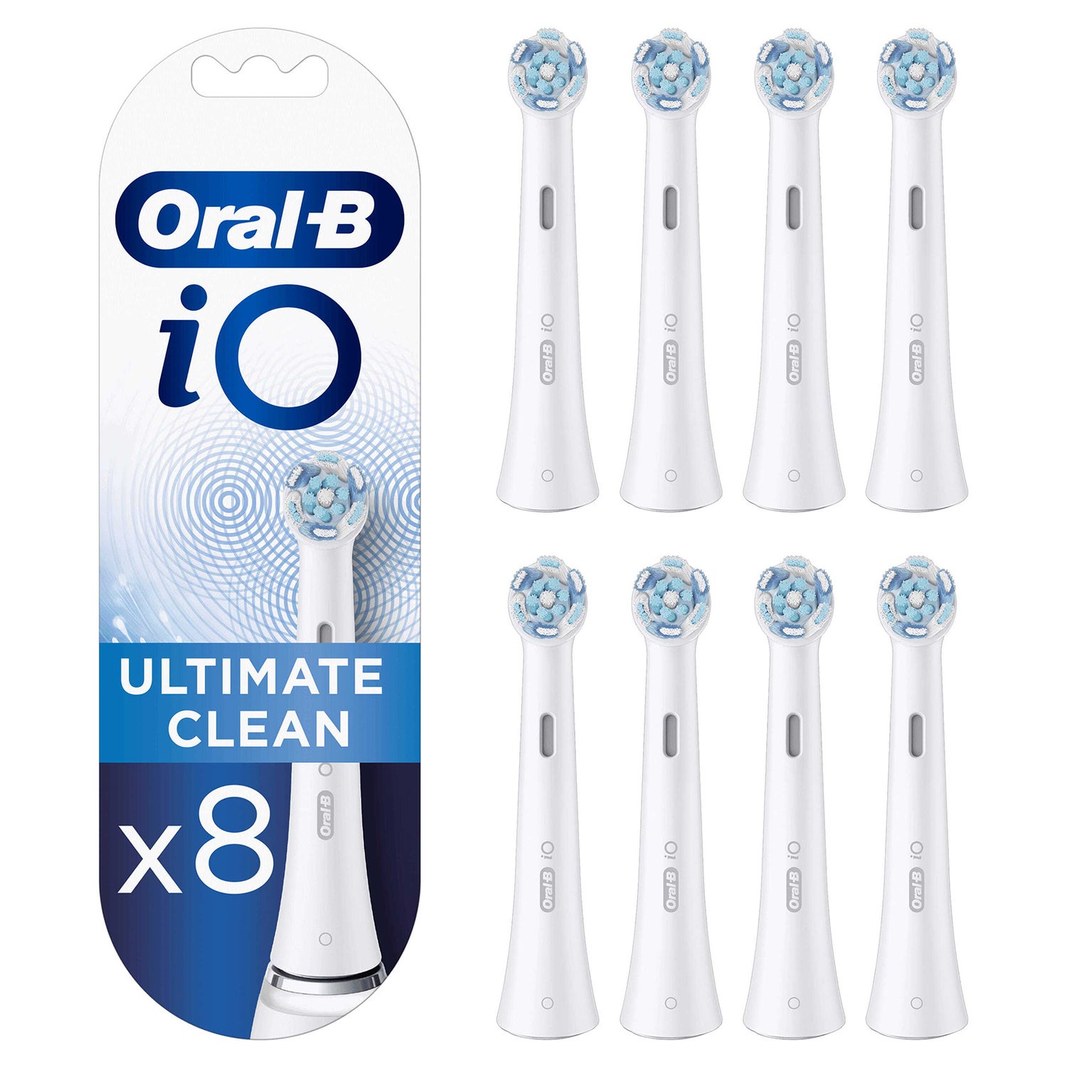 Oral-B iO Ultimate Clean Opzetborstels Wit, 8 Stuks