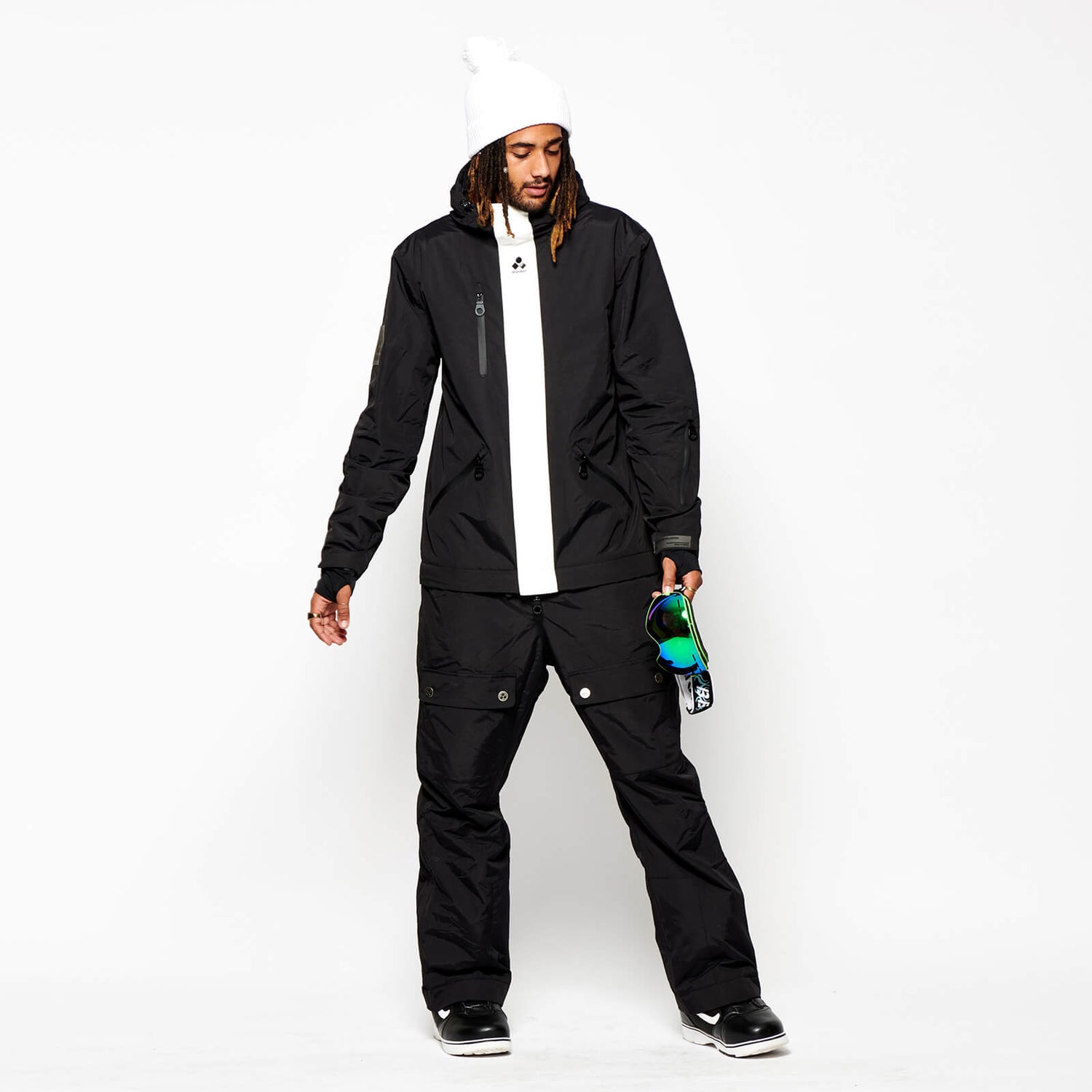 black snow suit