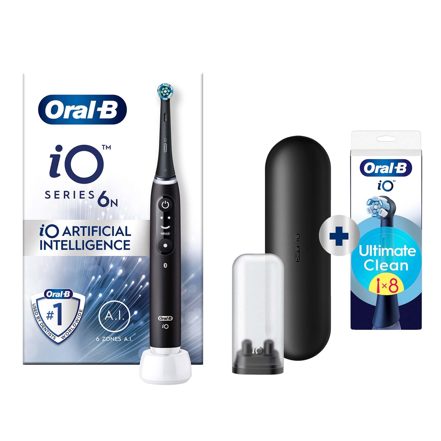 Oral-B iO 6N Elektrische Tandenborstel Zwart Lava