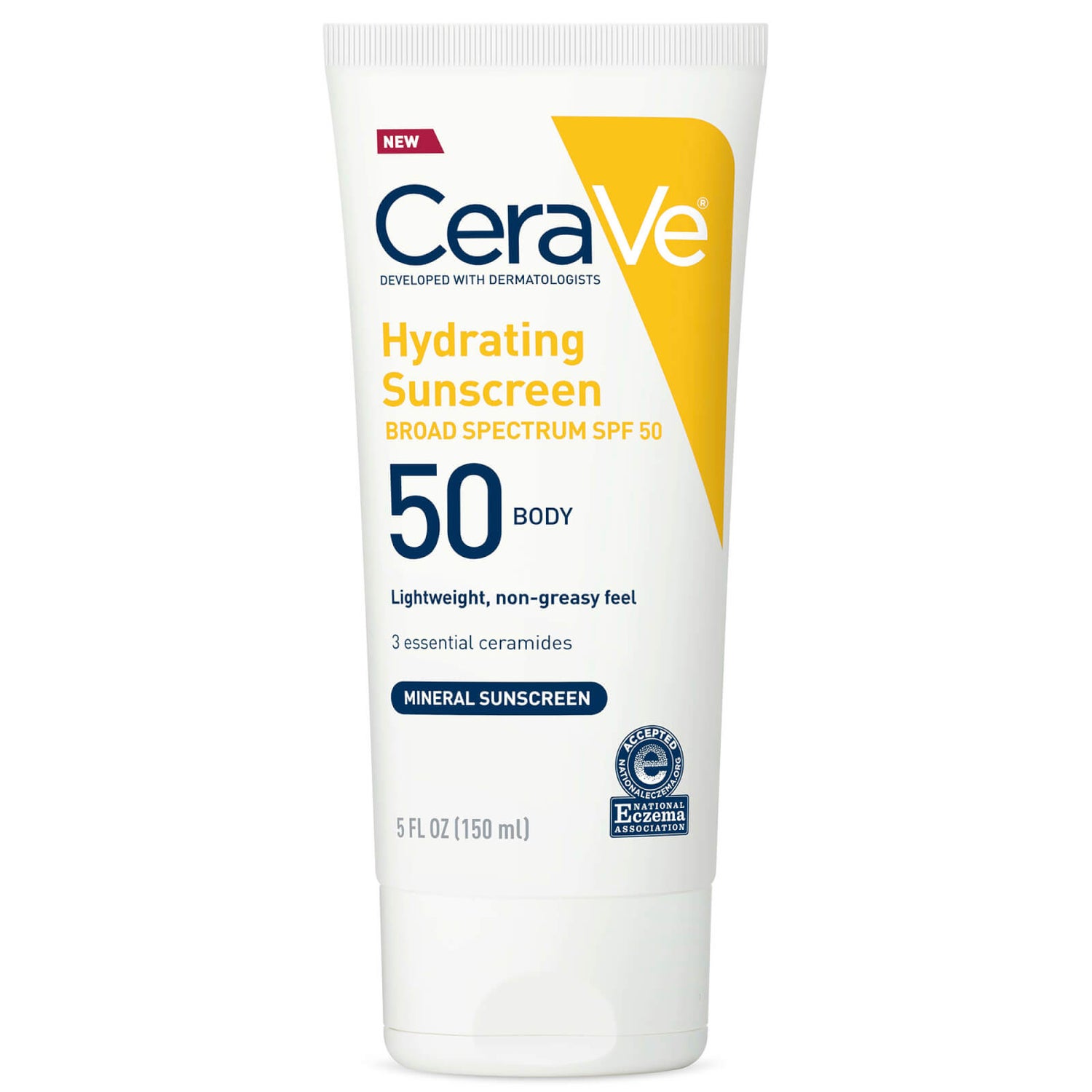 CeraVe 100% Mineral Hydrating Body Sunscreen SPF50 5 oz