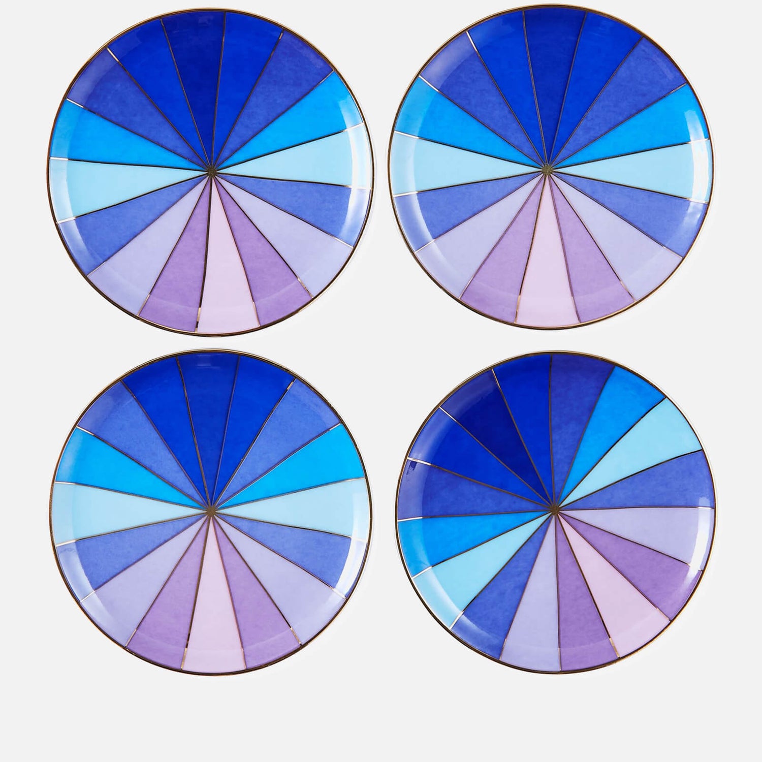 Jonathan Adler Scala Coasters - Set of 4 - Blue/Purple