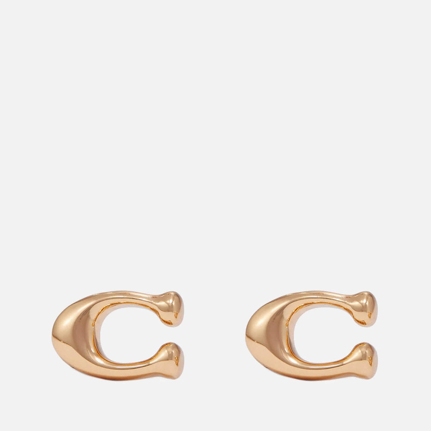 Coach Bubble C Gold-Tone Earrings