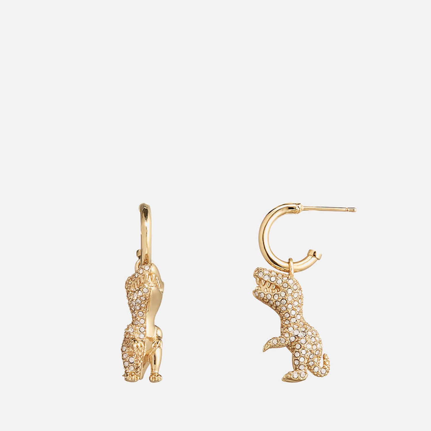 Coach Rexy Crystal and Gold-Tone Earrings