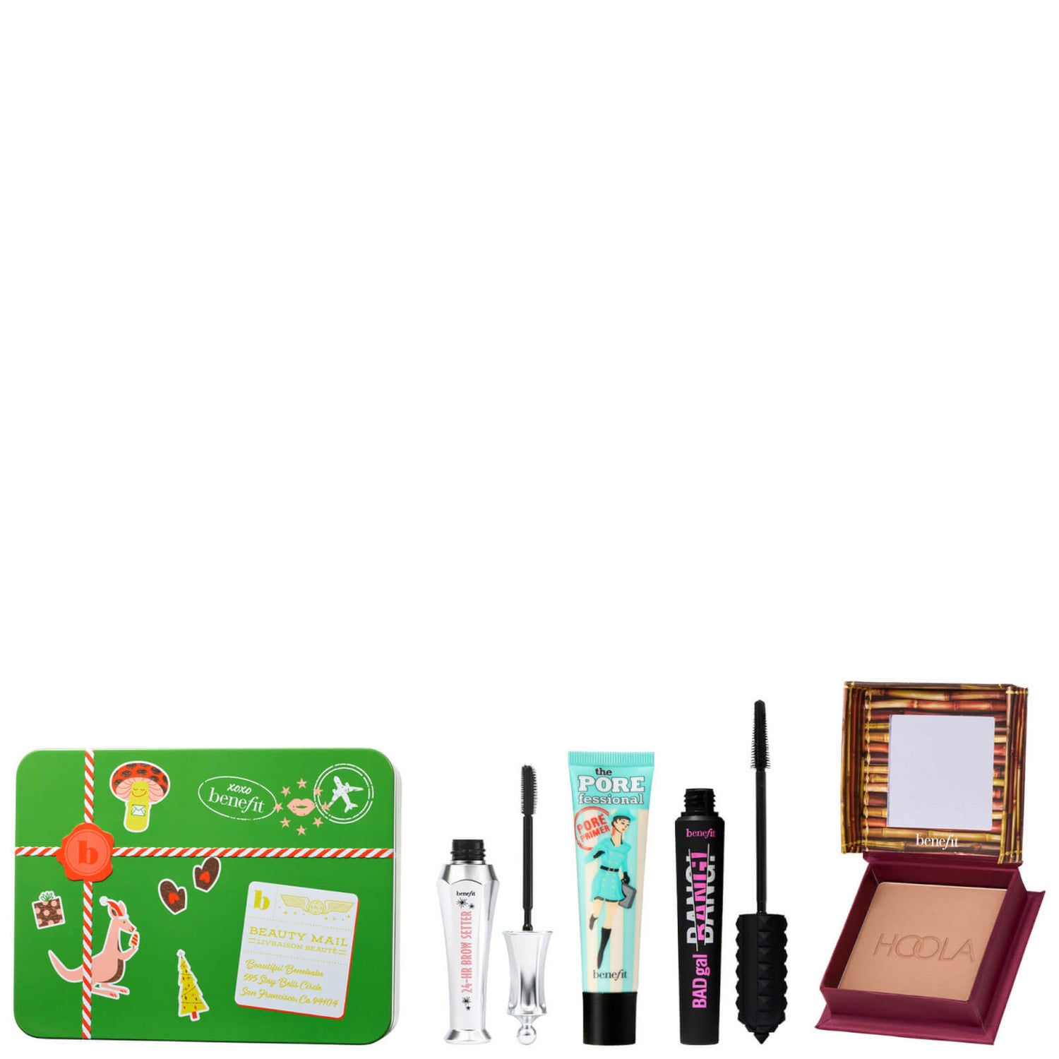 benefit Full Glam Greetings Bronzer, Eyebrow Gel, Mascara and Primer Gift Set