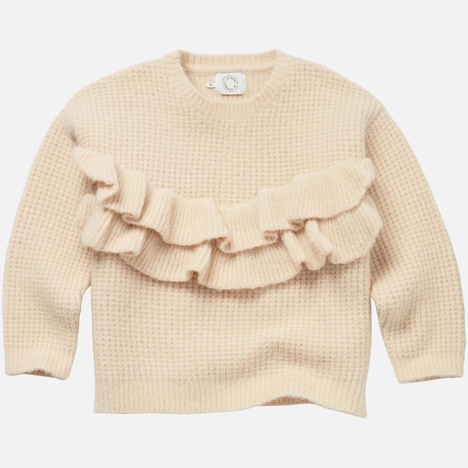 Sproet + Sprout Kids' Ruffle-Trimmed Cable-Knit Jumper - 2 Years