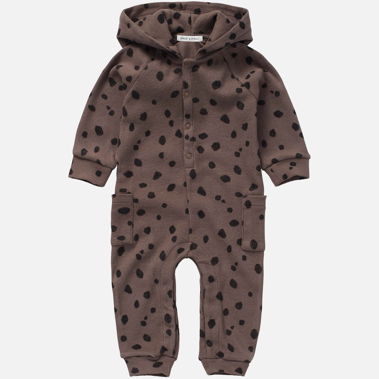 Sproet + Sprout Babies' Animal-Print Ribbed Cotton Onesie