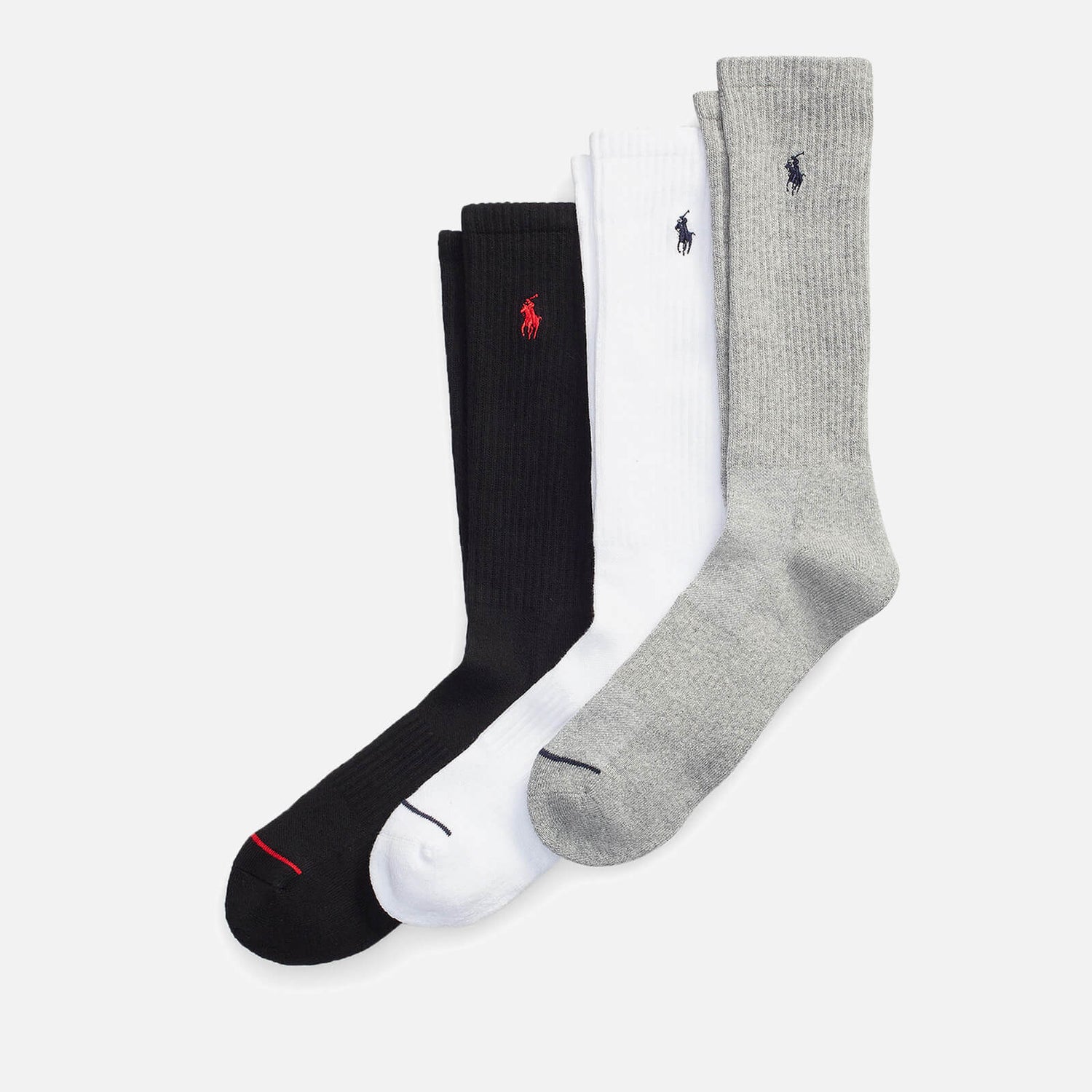 Polo Ralph Lauren Logo Cotton-Blend Socks 3-Pack