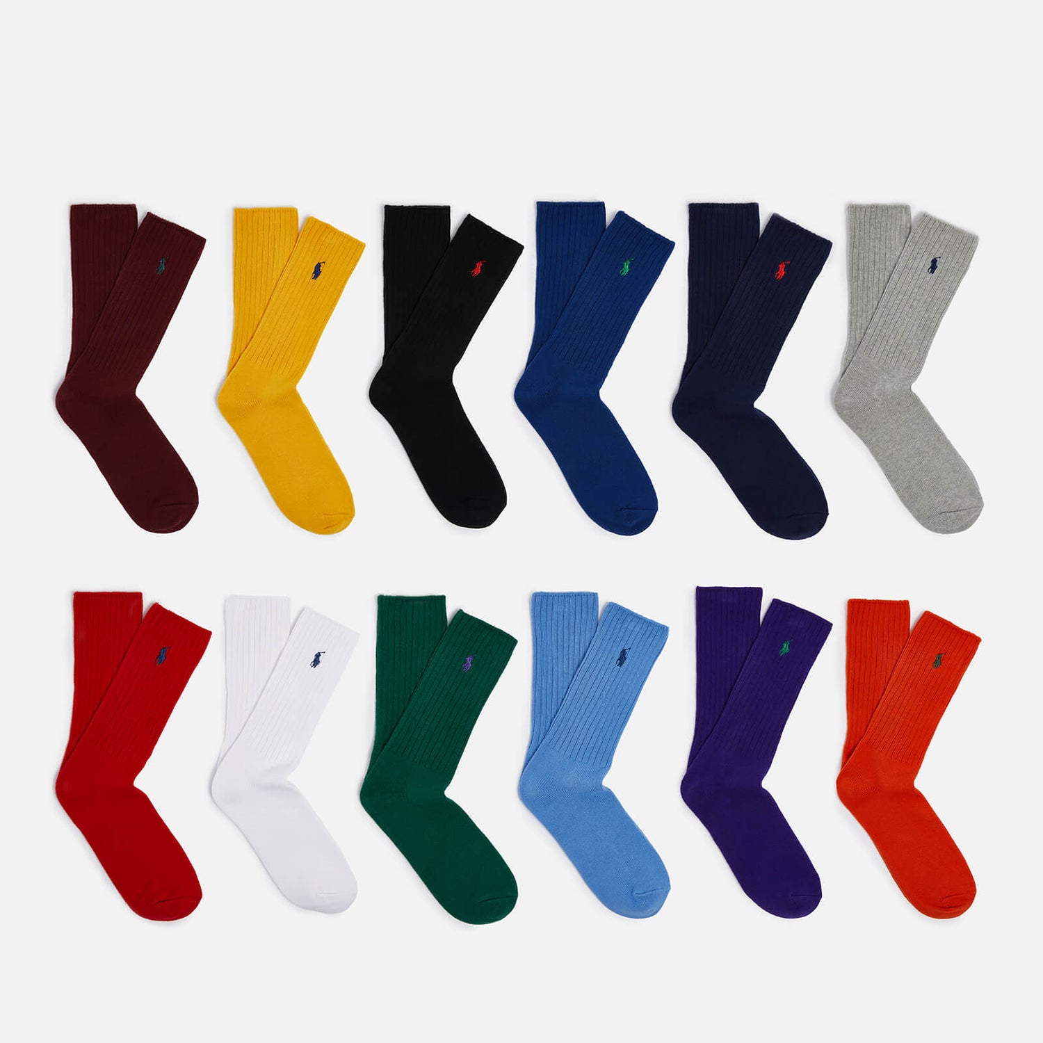 Polo Ralph Lauren 12-Pack Logo Cotton-Blend Socks