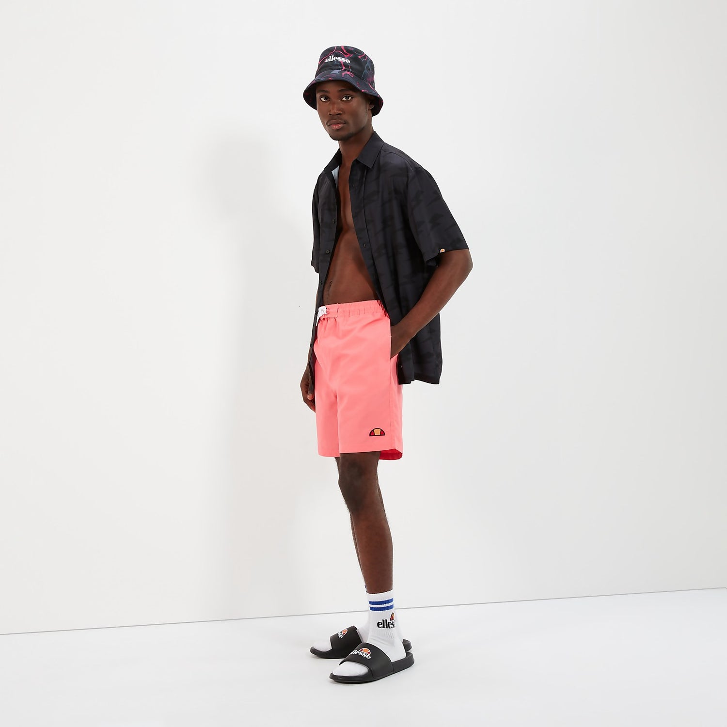 Ellesse pink swim shorts sales