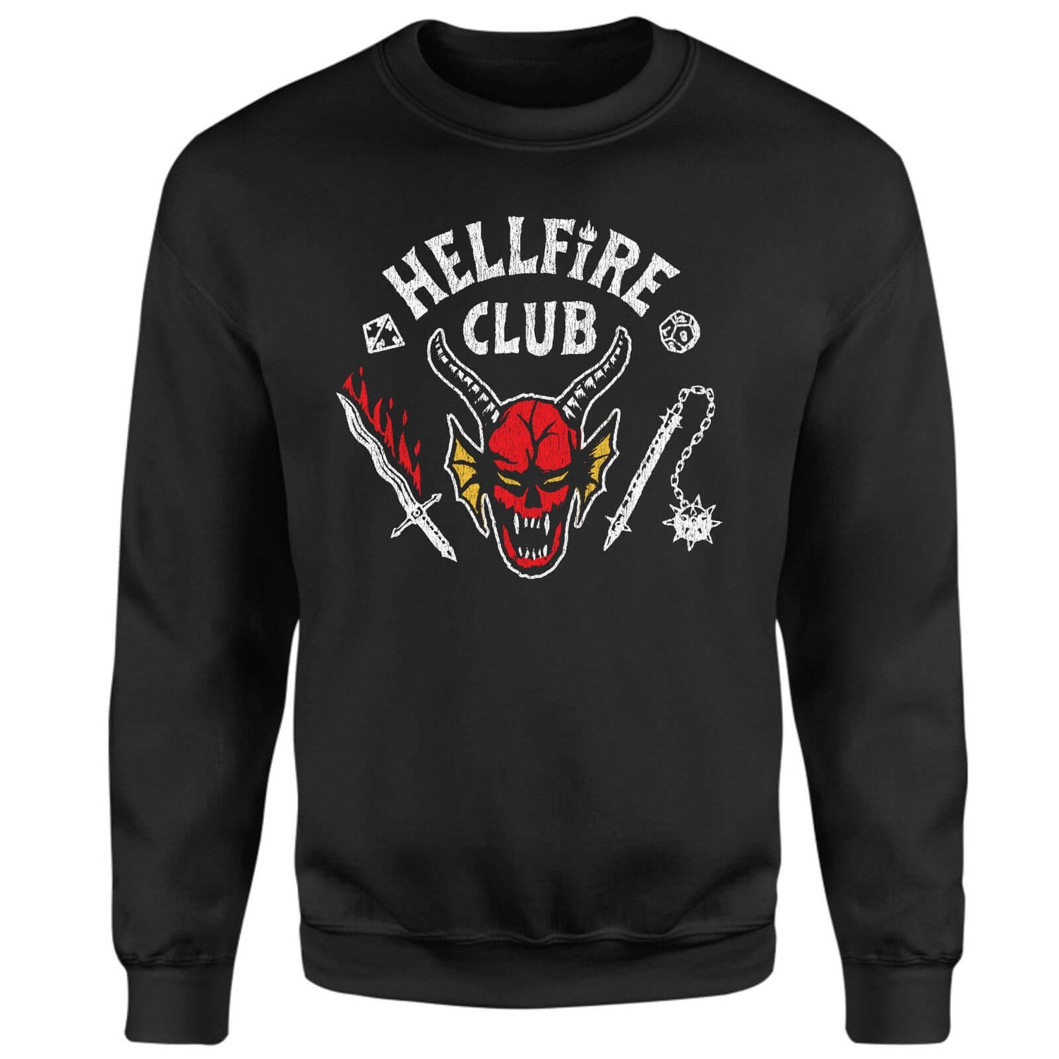 Sweat à capuche Stranger Things Hellfire Club Vintage - Noir