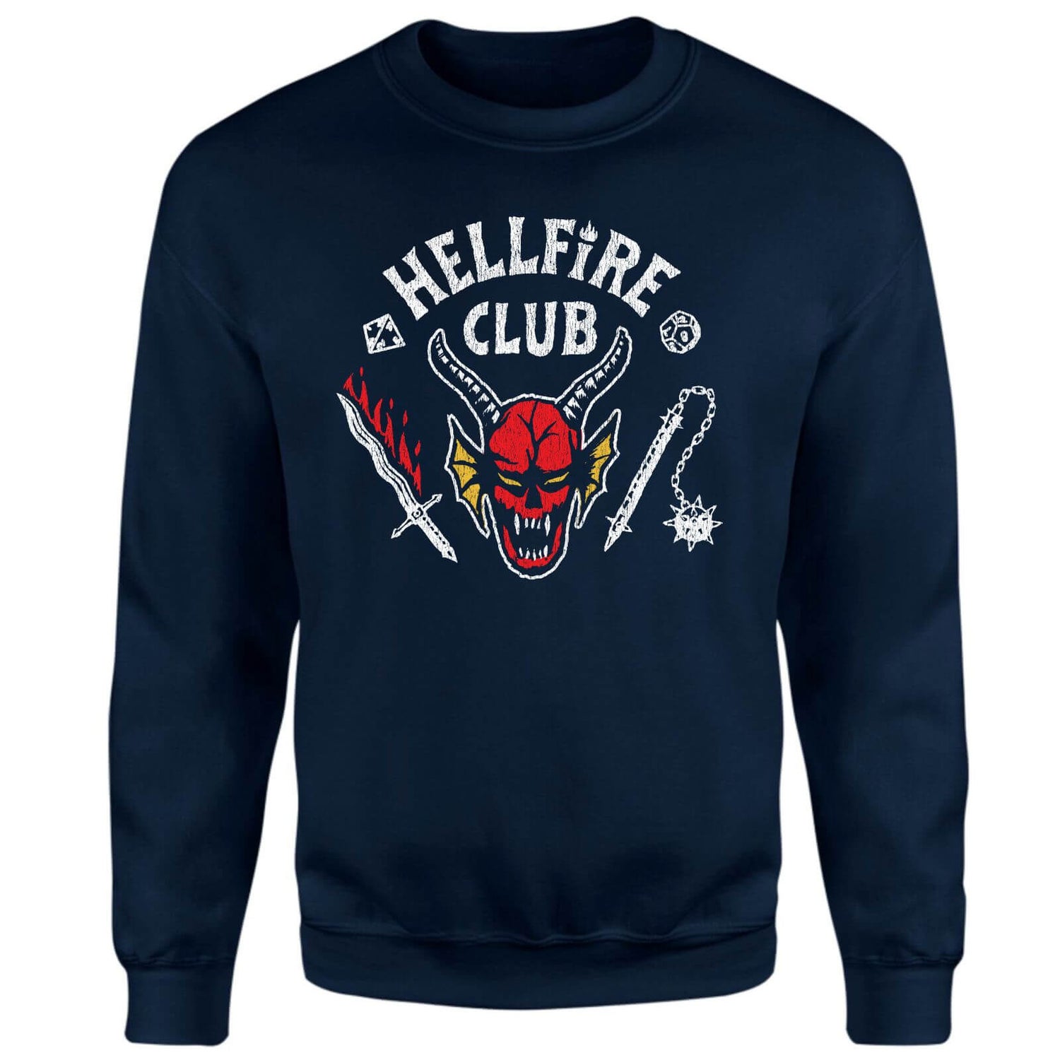 Pull Stranger Things Hellfire Club Vintage - Bleu Marine