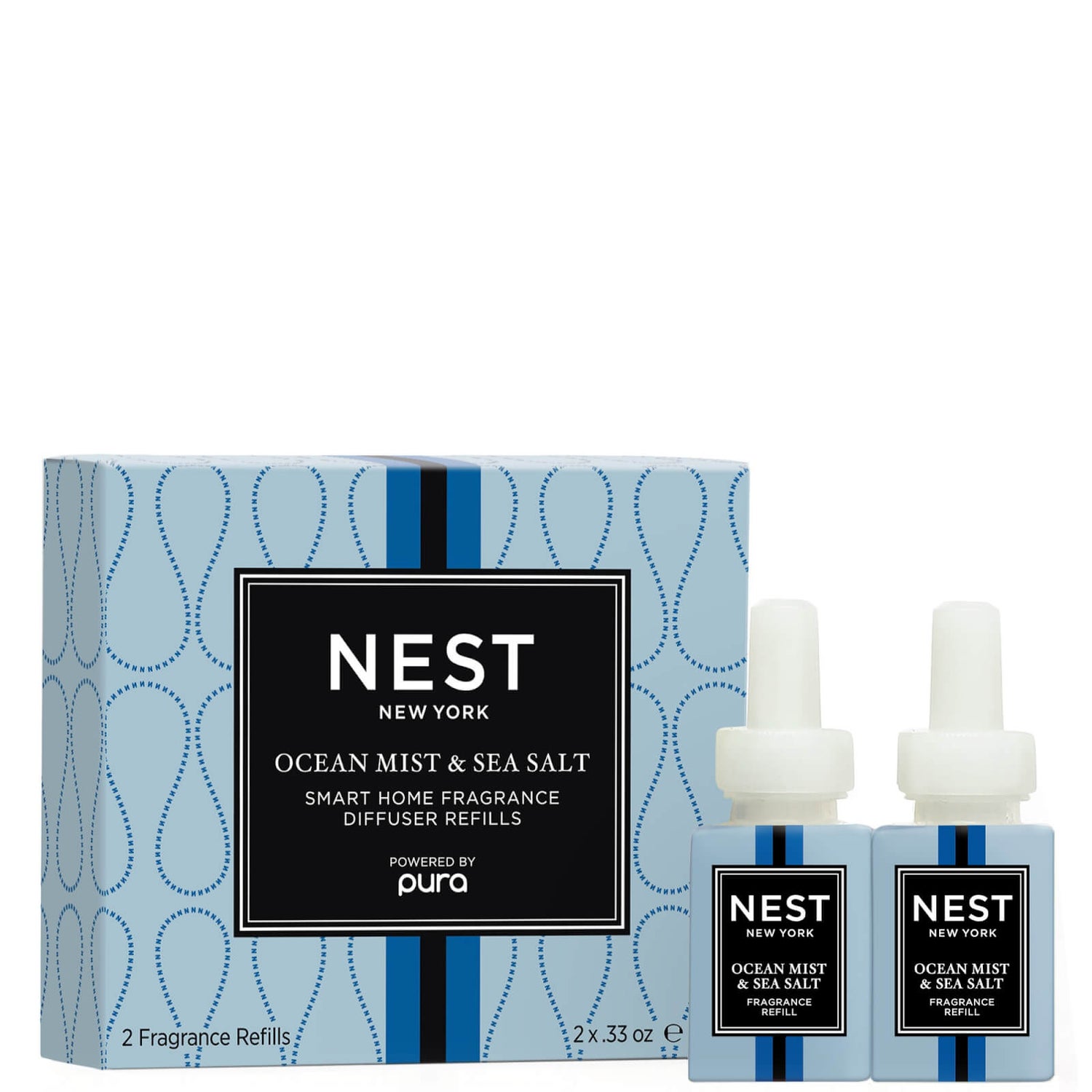 NEST New York Pura Ocean Mist and Sea Salt Smart Home Fragrance Diffuser Refill (Set of 2)