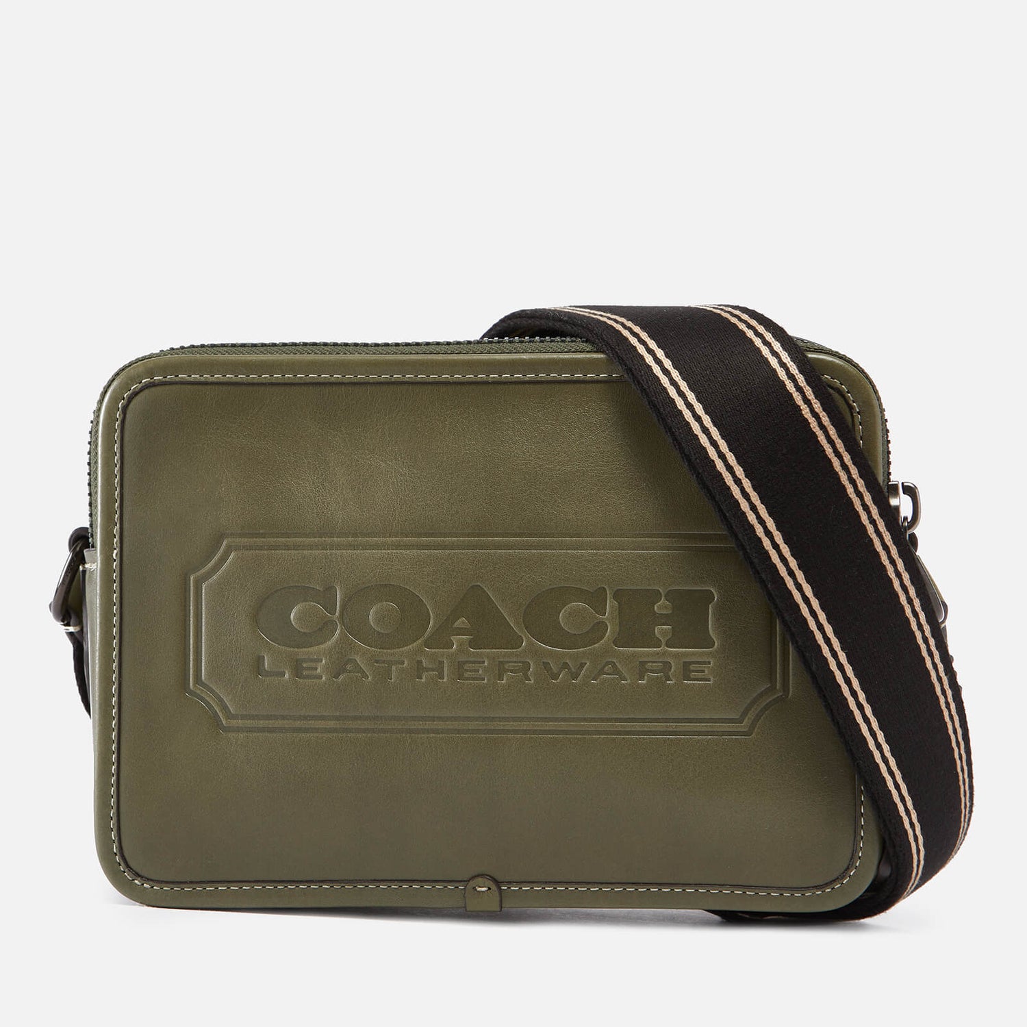 Coach Charter Logo-Embossed Leather Shoulder Bag