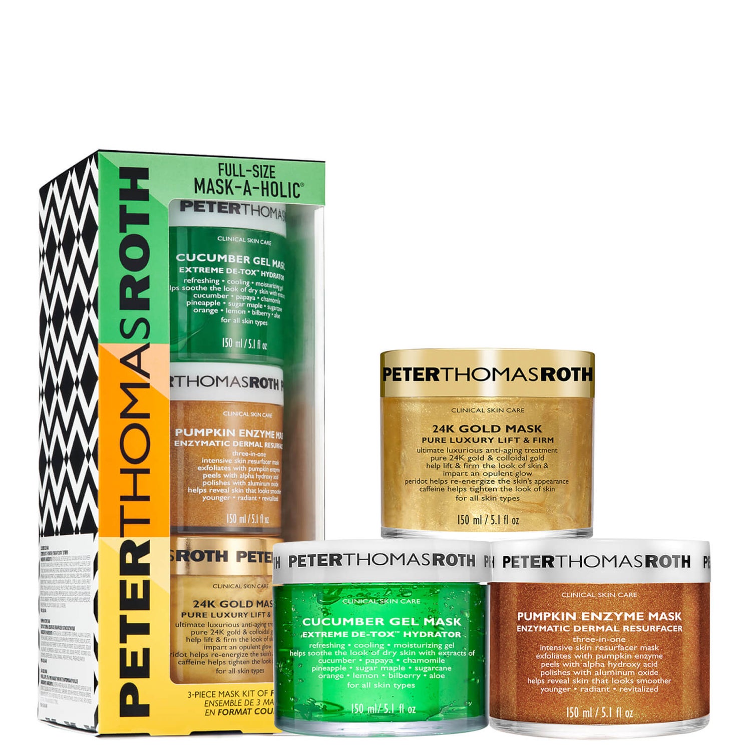 Peter Thomas Roth Full-Size Mask-A-Holic 3-Piece Kit (Worth $200.00)