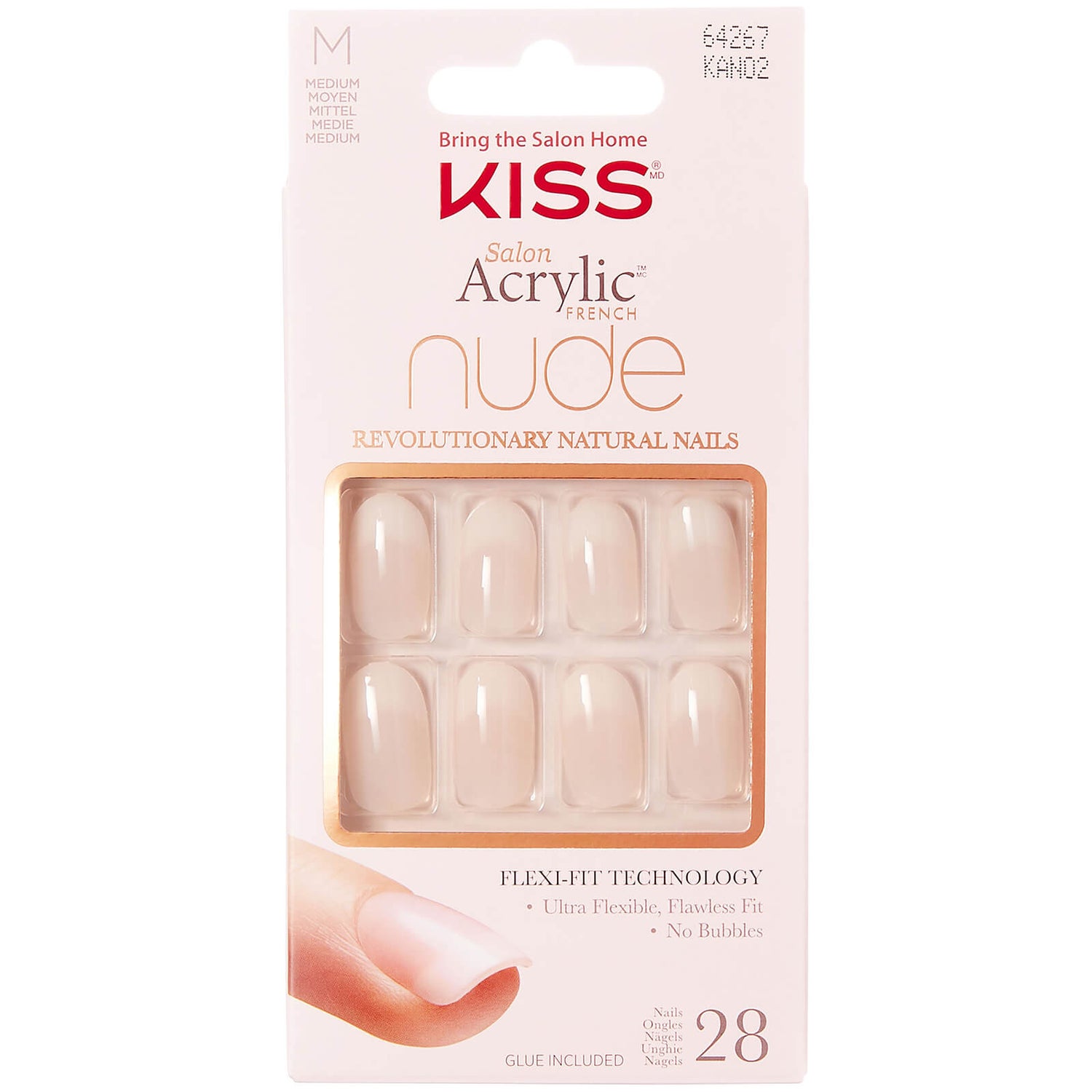 Kiss Salon Acrylic Nude Nails - Graceful