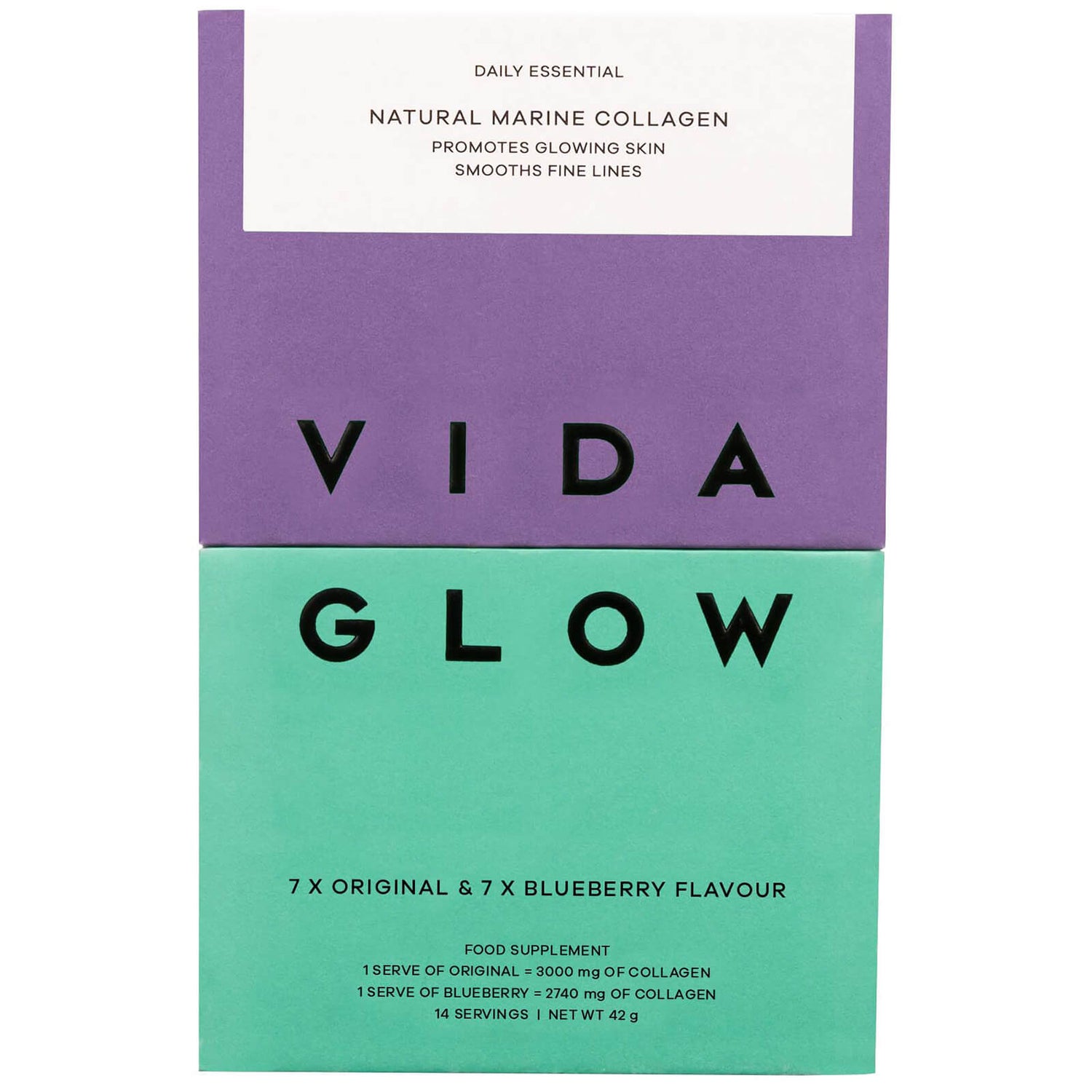 Vida Glow Mixed Natural Marine Collagen Trial Pack - 14 Serves