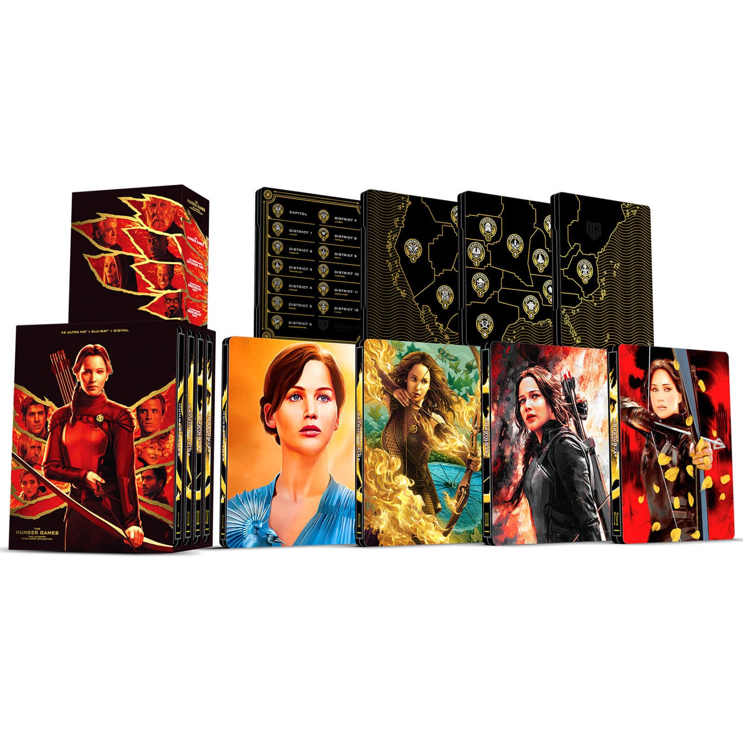 Hunger Games: Coffret Steelbook 4K Ultra HD (Blu-ray Inclus)