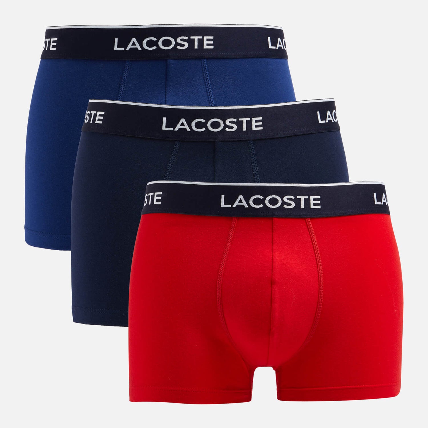 Lacoste Casual Three-Pack Blank Cotton-Blend Boxer Shorts