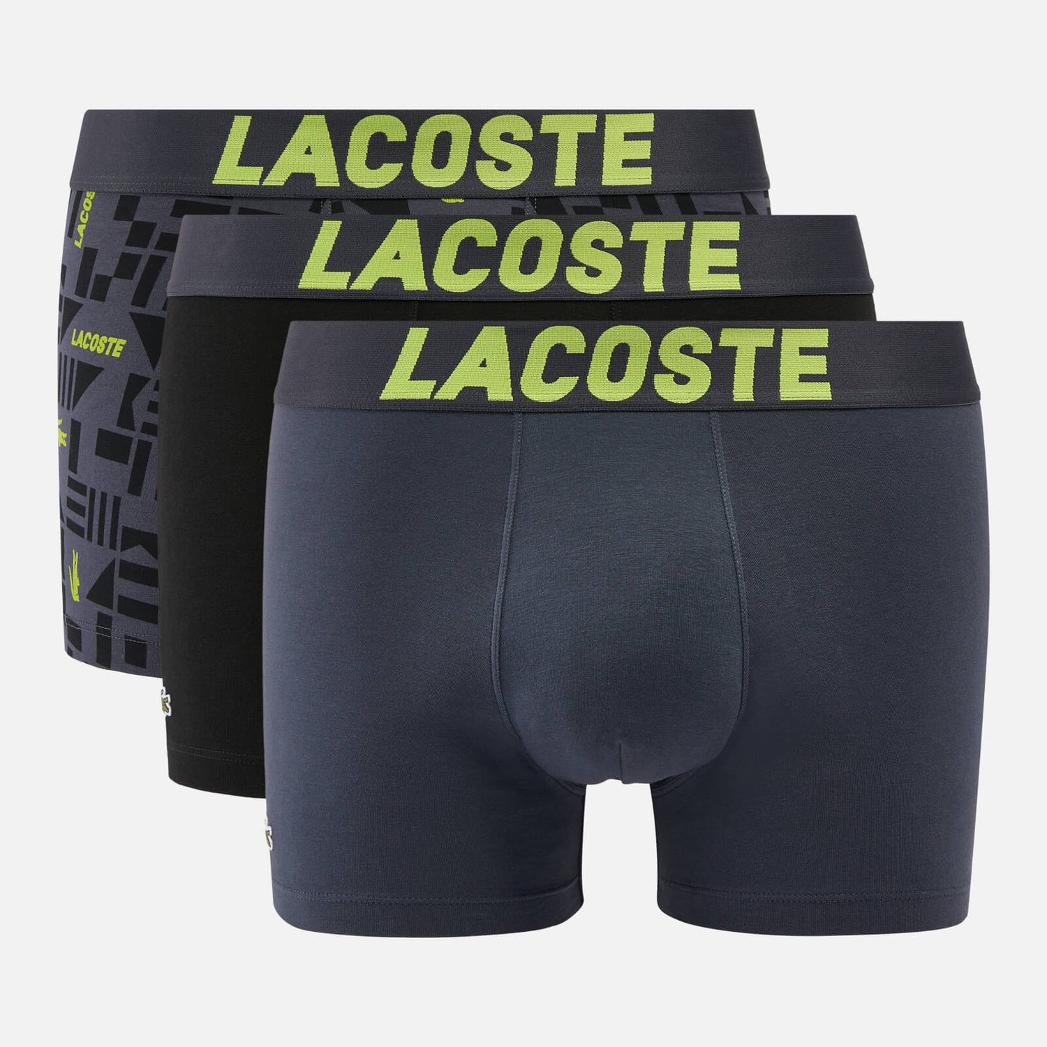 Lacoste 3-Pack Neon Print Cotton-Blend Boxer Shorts