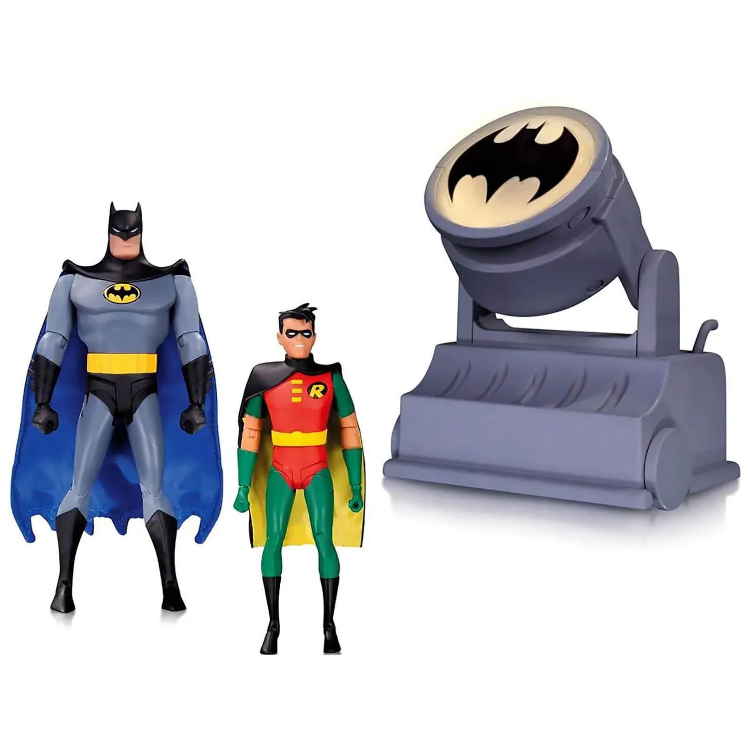 Batman Animated - DC 6 Inch Action Figure: Box Set - Batman & Robin 2-Pack (With Bat-Signal / The Animated Series Version)