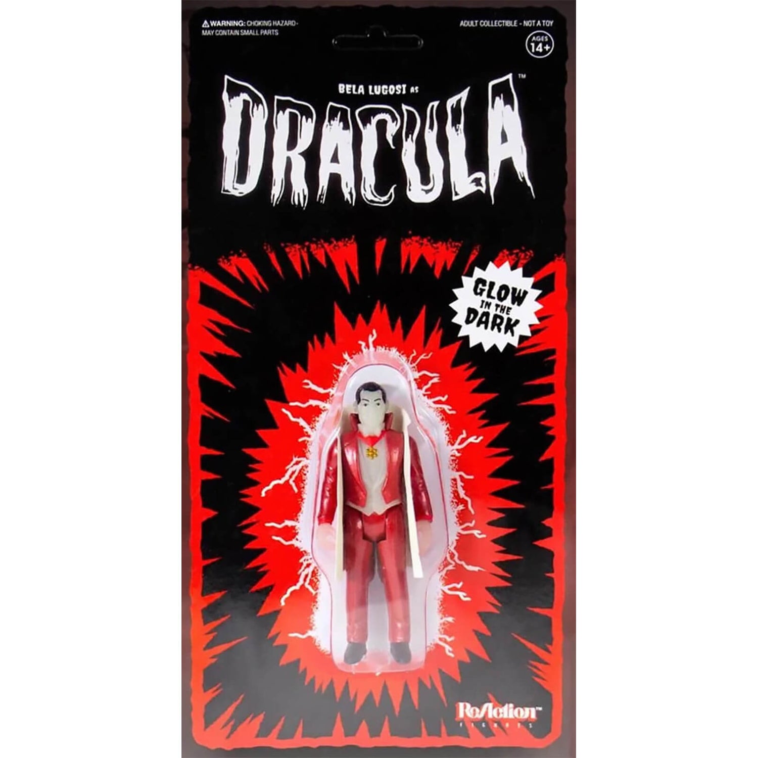ReAction - 3.75 Inch Action Figure: Universal Monsters / New Series 2 - Dracula (Glow Version)