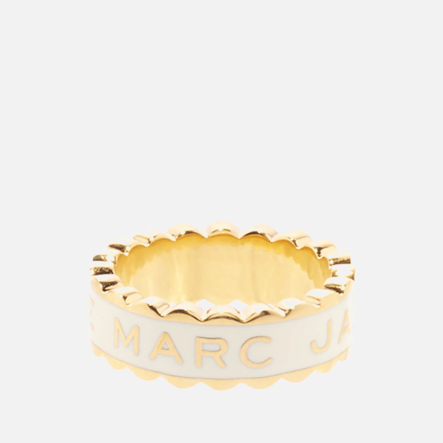 Marc Jacobs The Medallion Gold-Tone, Resin and Crystal Ring - 6