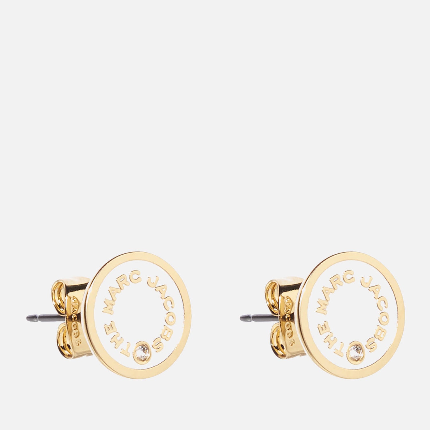 Marc Jacobs The Medallion Gold-Tone, Resin and Crystal Stud Earrings