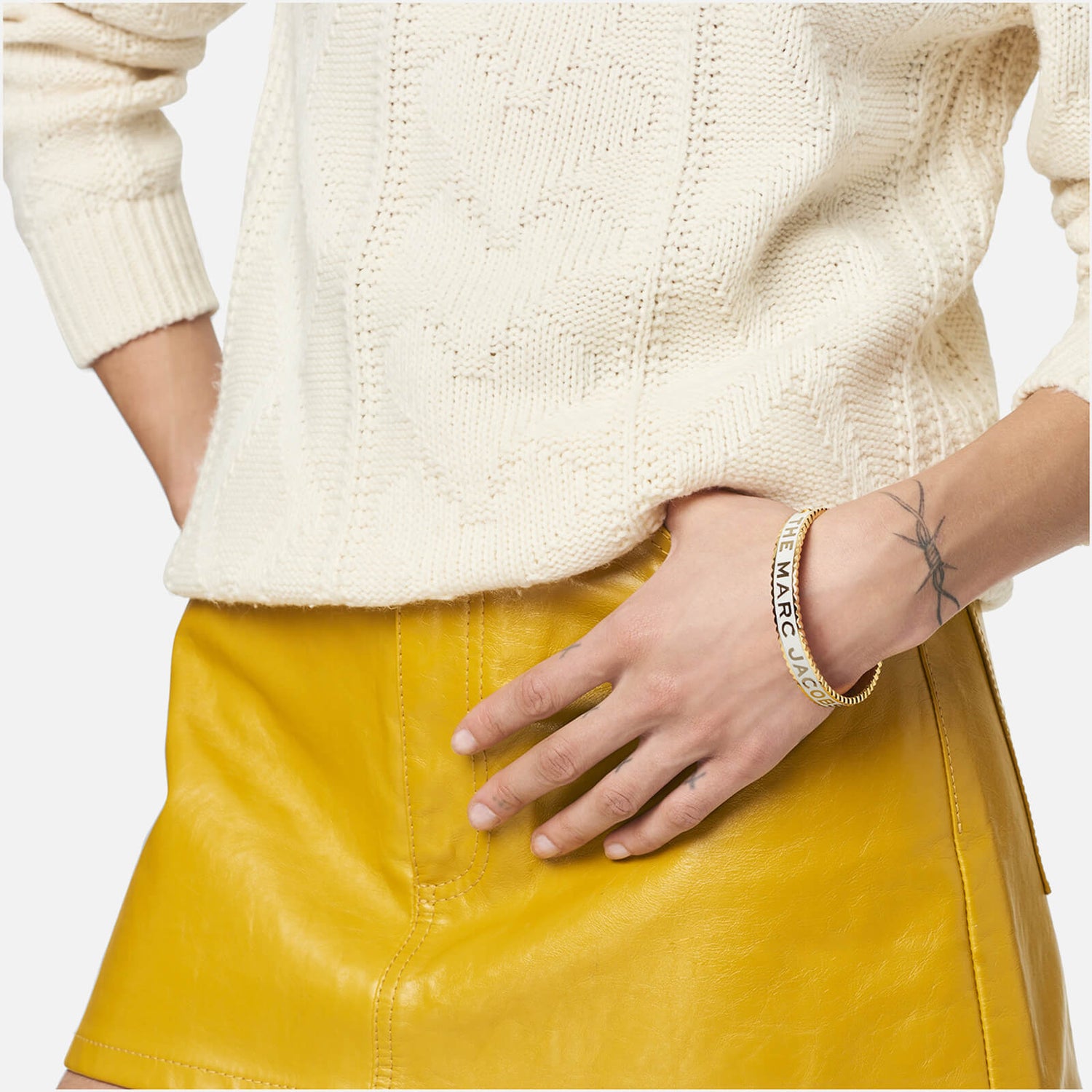 Marc Jacobs The Medallion Gold-Plated Enamel and Crystal Bracelet 0