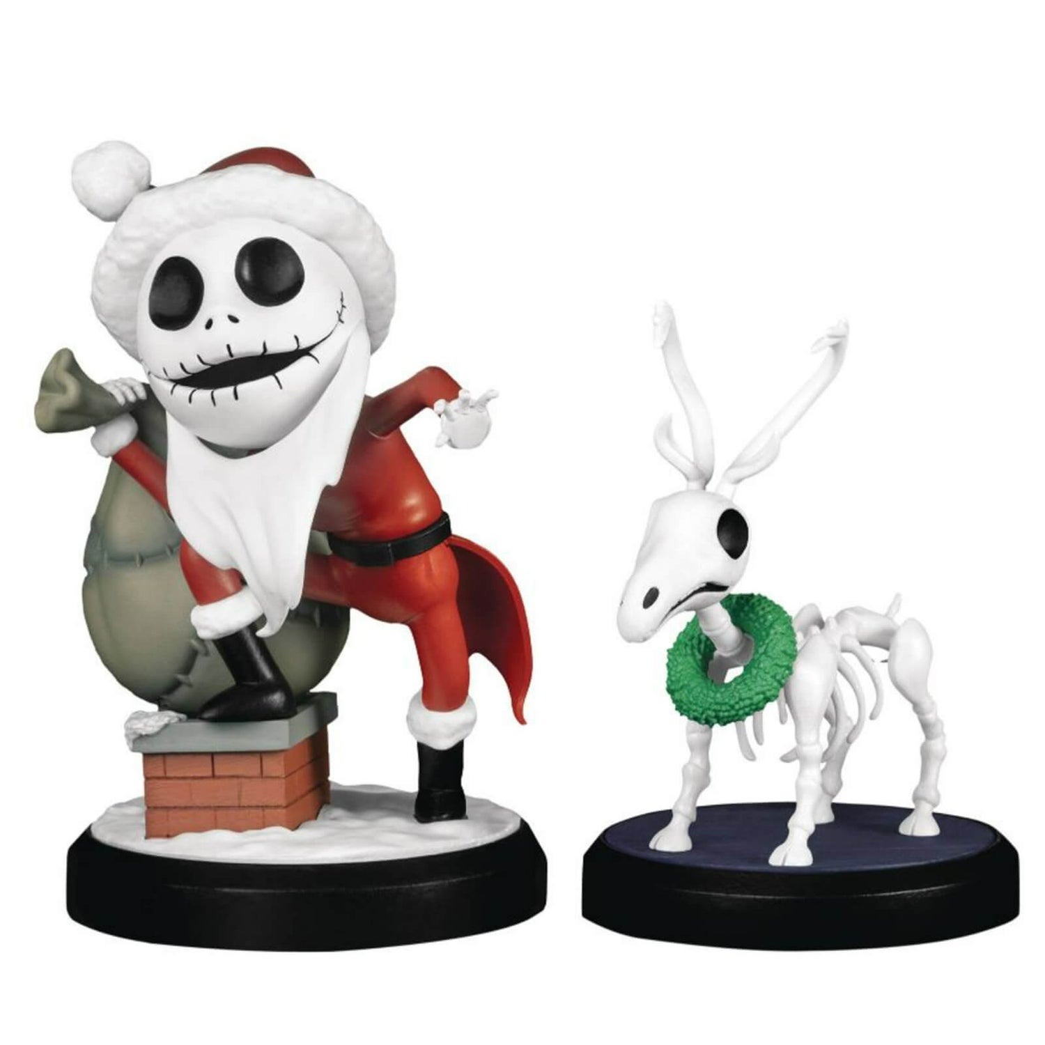 Beast Kingdom The Nightmare Before Christmas Santa Jack and Skeleton Reindeer PX Mini Egg Attack Figures