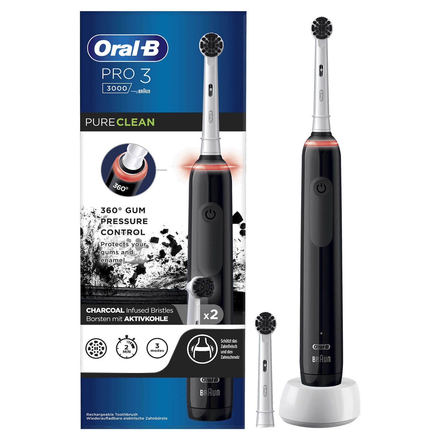 Oral-B Pro 3 3000 Zwart Elektrische Tandenborstel