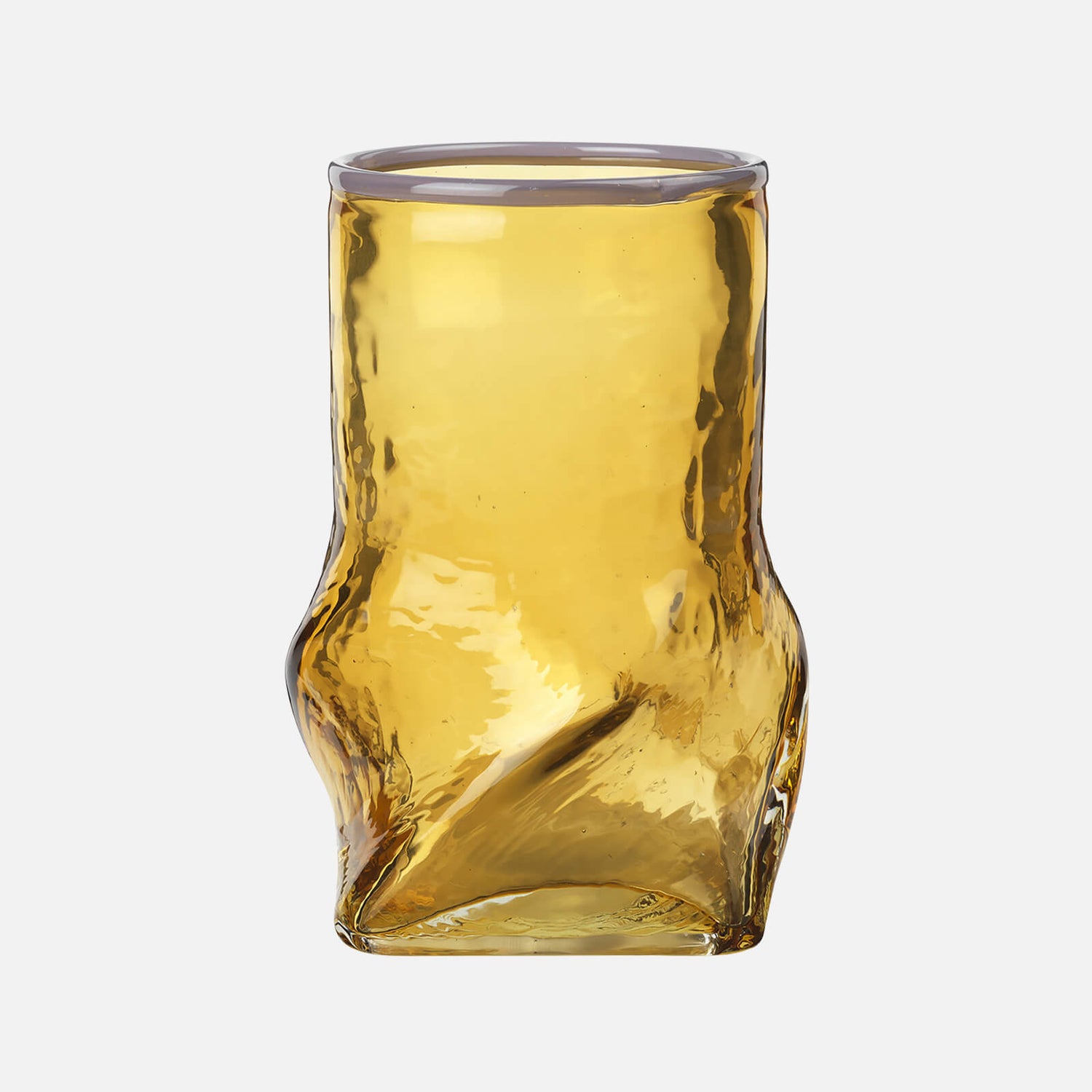 Broste Copenhagen Ellen Glass Vase - Gold/Light Purple