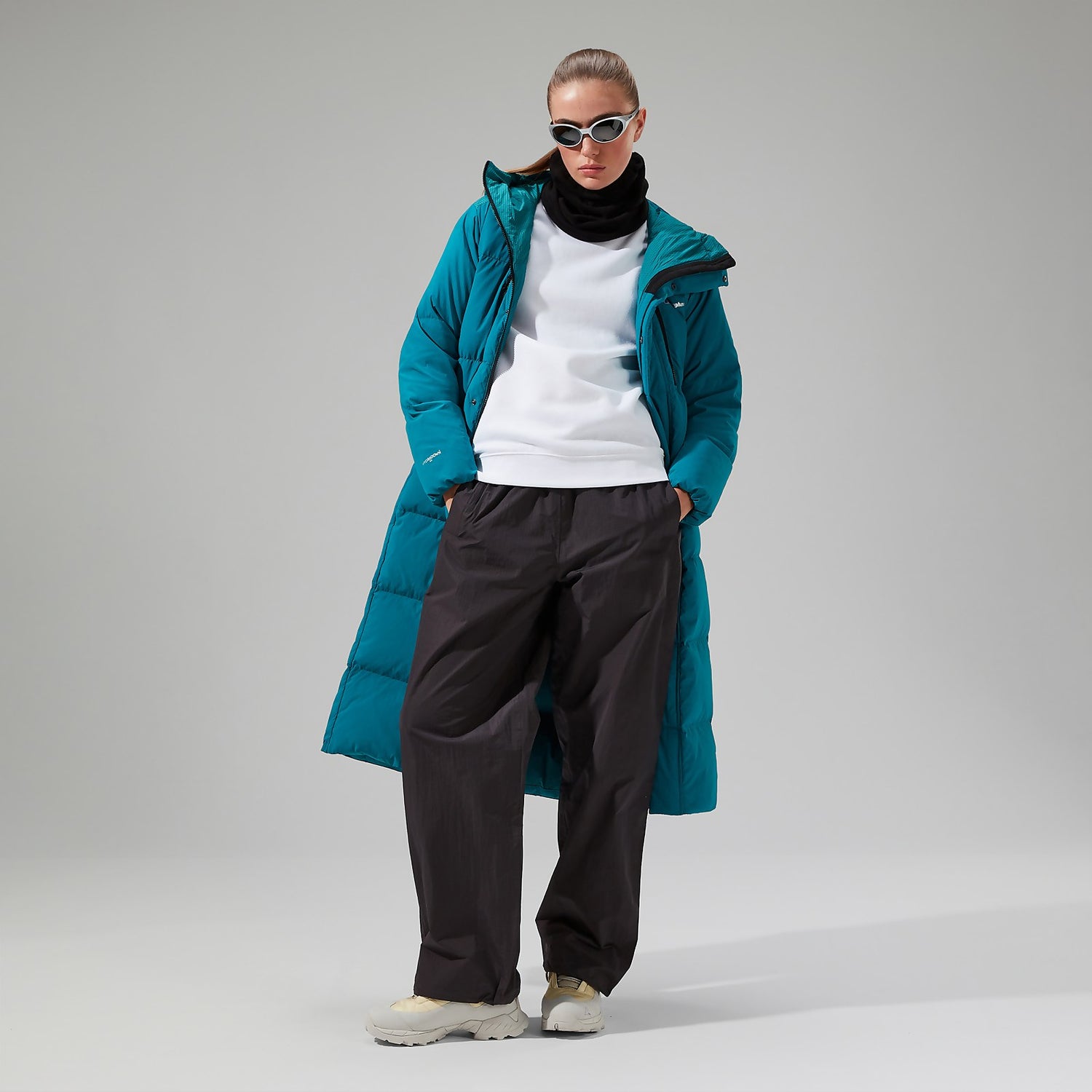 Women s Saffren Duster Hooded Down Insulated Jacket Turquoise 8